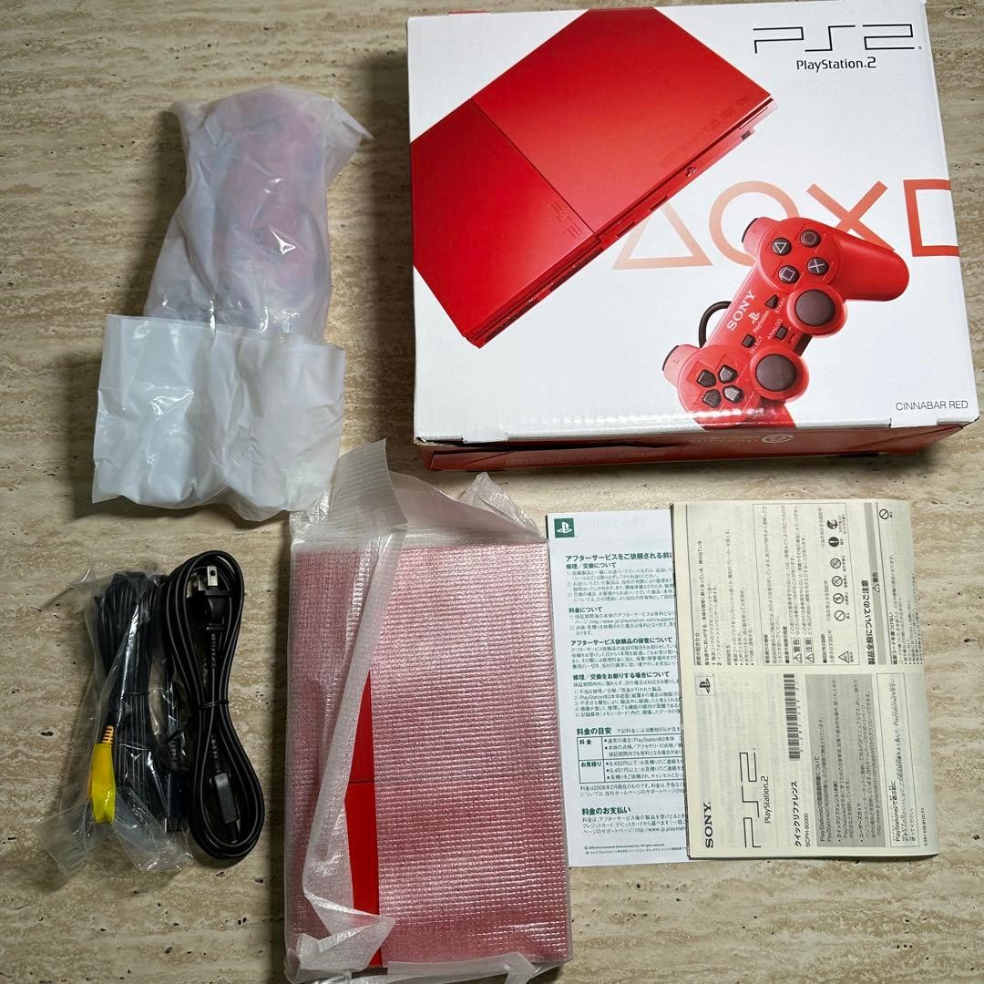 Sony PS2 SCPH-90000CR Cinnabar Red Console from Japan