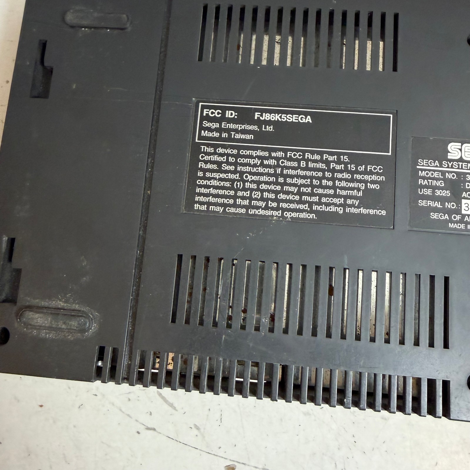 Sega Master System 3010 Black Power Base Home Video Gaming Console Only