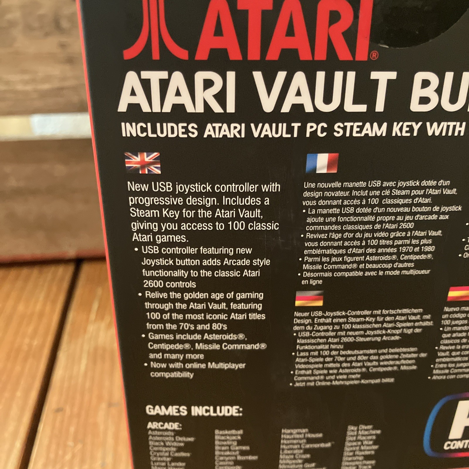 Atari Vault Bundle PC Controller Steam Key w/ 100 Classic Atari Games Blaze