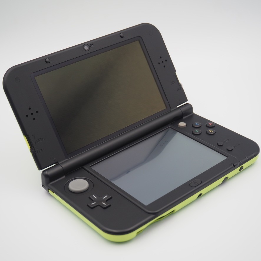 [EXC] New Nintendo 3DS XL LL lime Black Console Stylus Tested Japanese ver