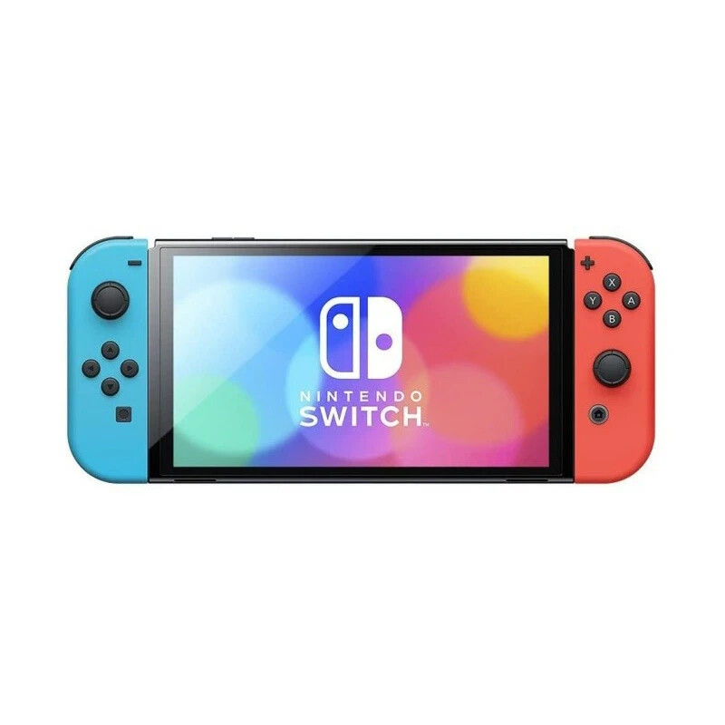 Nintendo Switch 64 GB OLED Model Console White, Neon Red & Neon Blue Used
