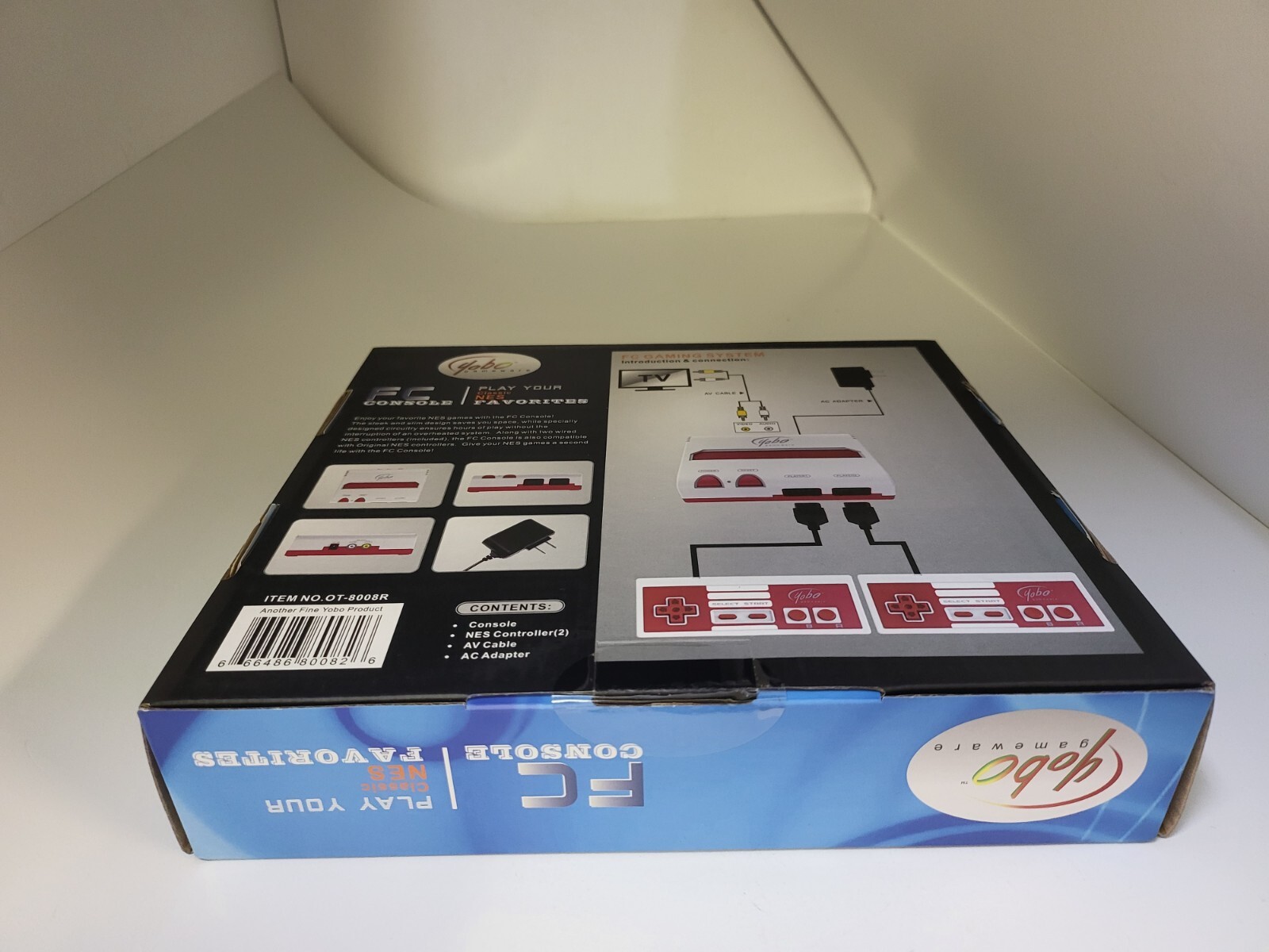 NEW Red & White Yobo Fc Video Game System to play NES 8 Bit Nintendo Games