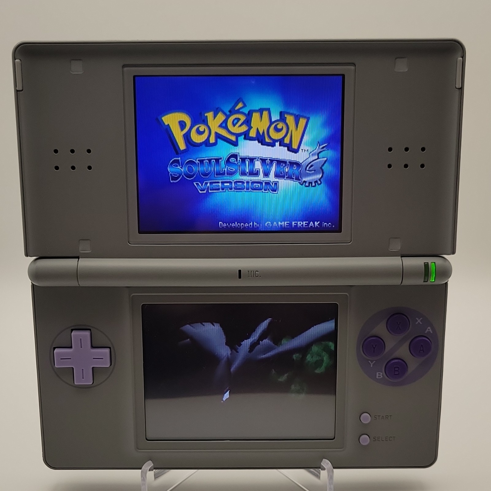 Nintendo DS Lite Super Gray Purple Handheld System Dual Screen RESHELL