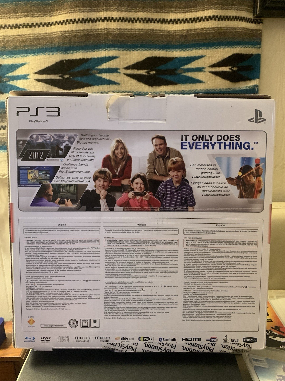 Sony PlayStation 3 PS3 Slim 160GB 2501a Console Bundle w/ Box, Games, No Control