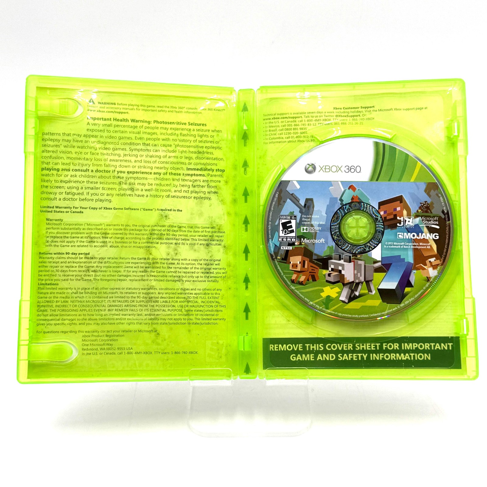 Xbox 360 Minecraft Video Game Used With Box