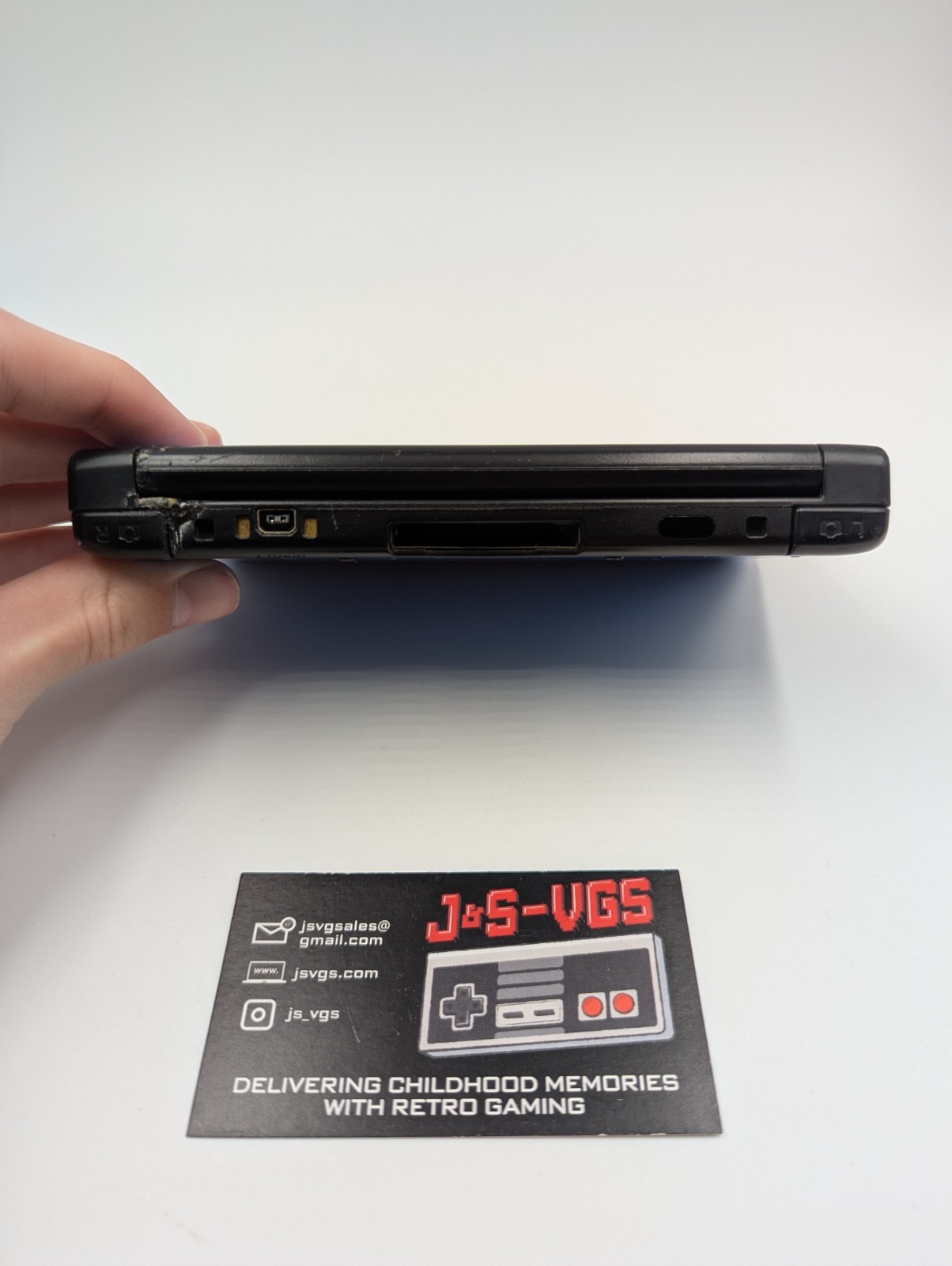 Nintendo 3DS XL Blue Black Console Glued Hinge Tested