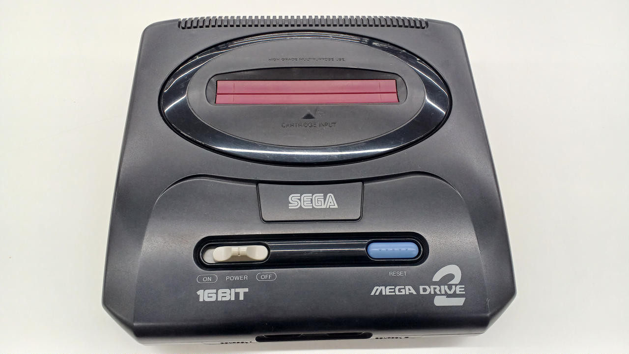 SEGA Mega Drive 2 + Mega CD 2 Black Japan NTSC System Console Only Vintage Used