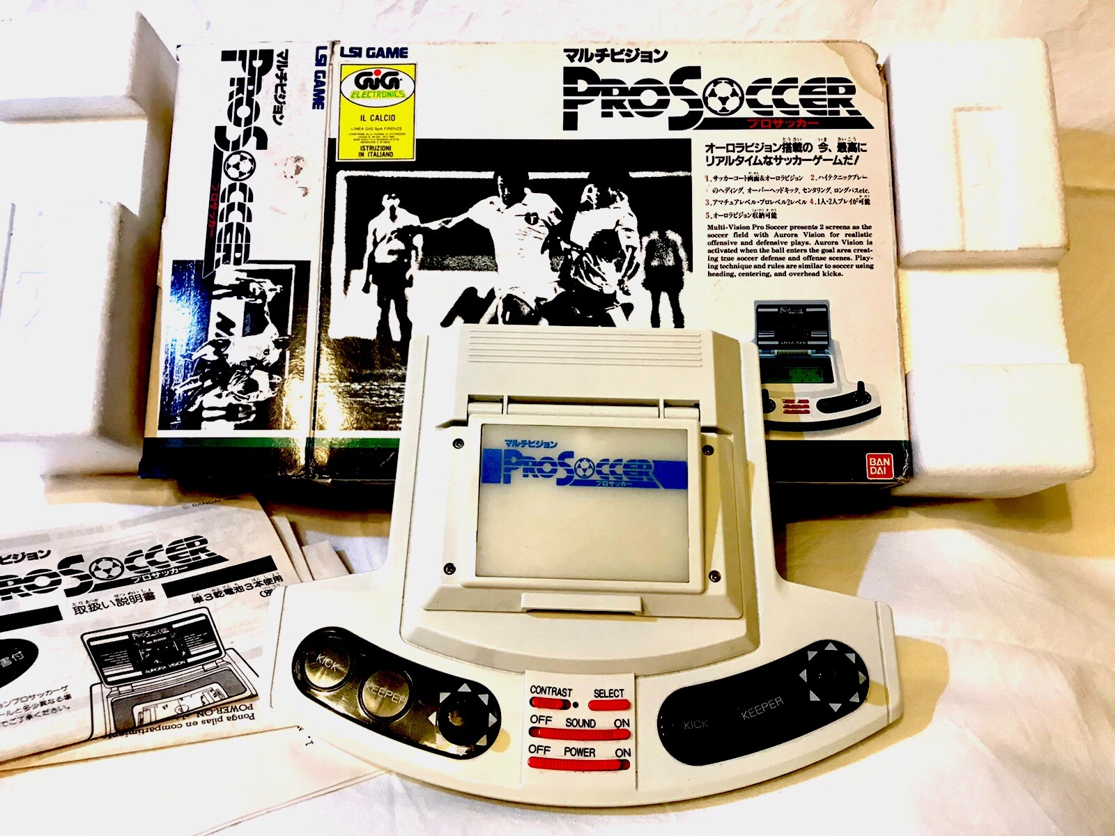 Bandai ProSoccer LSI Japan Gig Italy Never Used Vintage 1985 Video Game