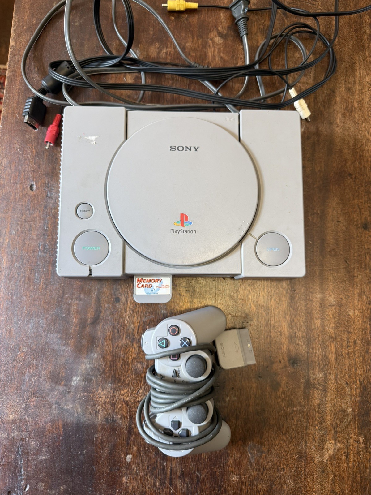 Sony PlayStation PS1 SCPH-1001 Console Bundle Tested AV Power DualShock CLEAN
