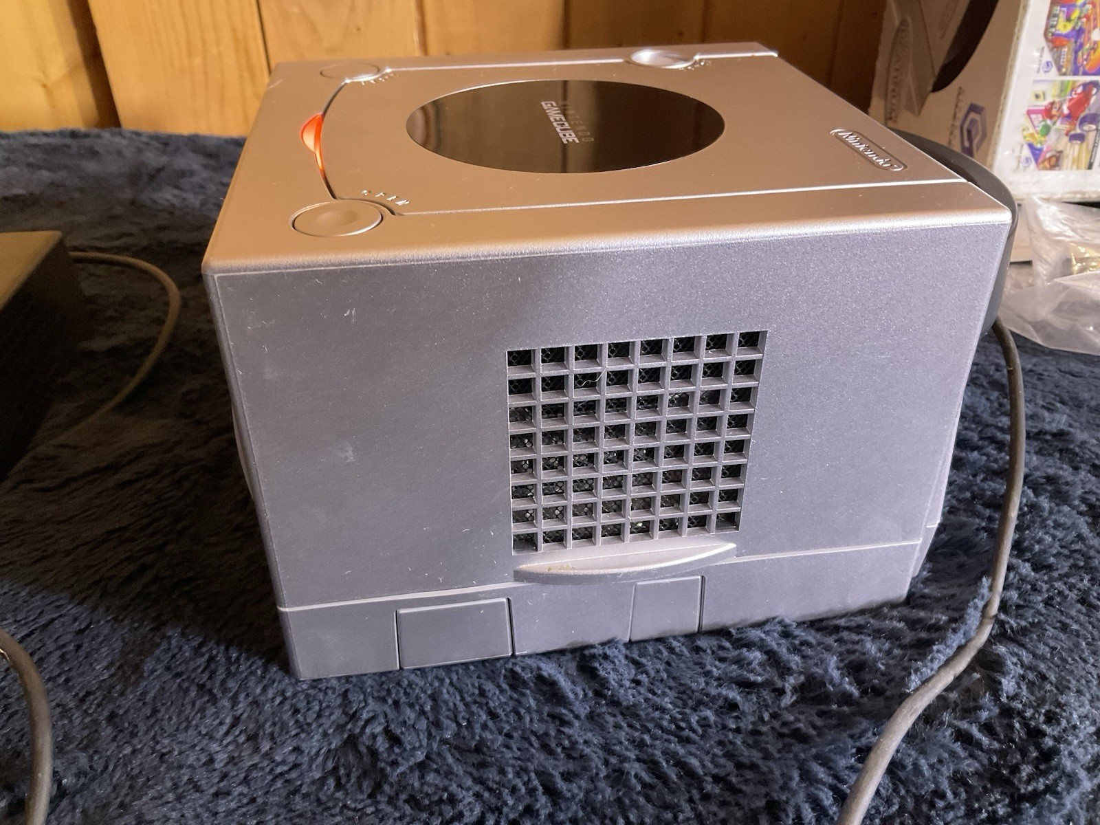 Game Cube Console-turns On UnTested Two Games And Box No Controllers Or Tv Av