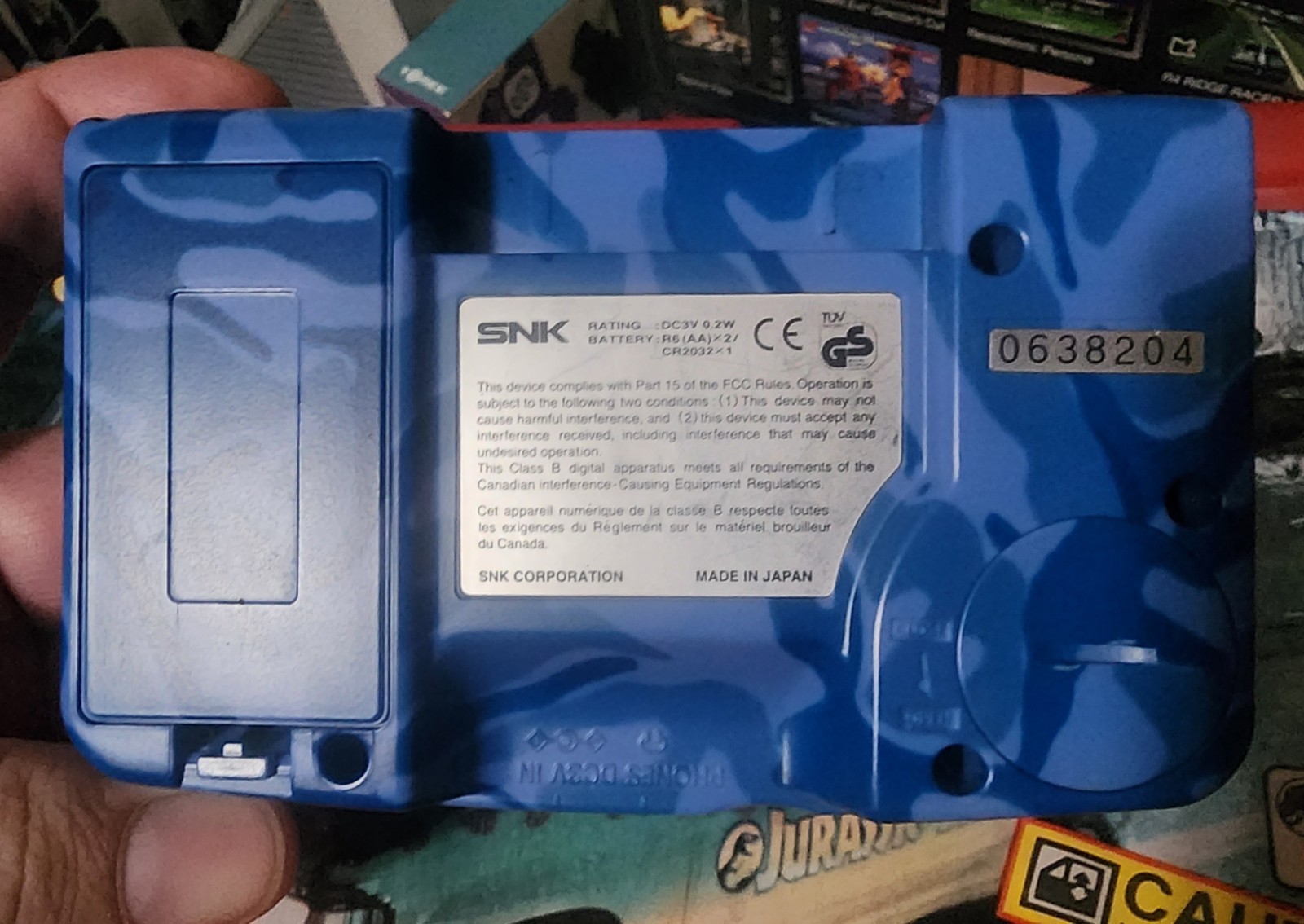 Neo Geo Pocket Color SNK Camouflage Blue Console Only Tested