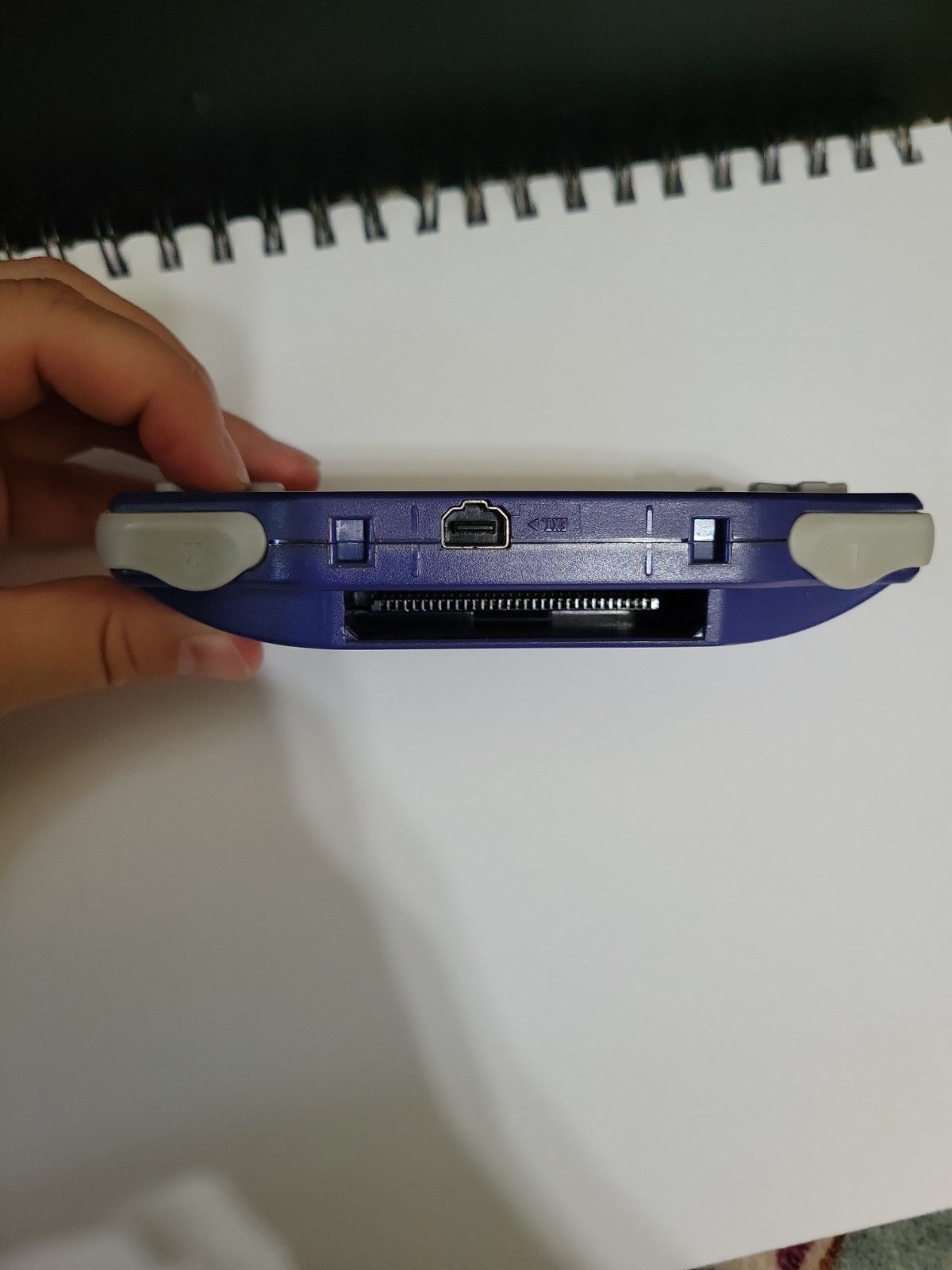 Nintendo Game Boy Advance Handheld System – Indigo (Works, Broken Battery Cover)