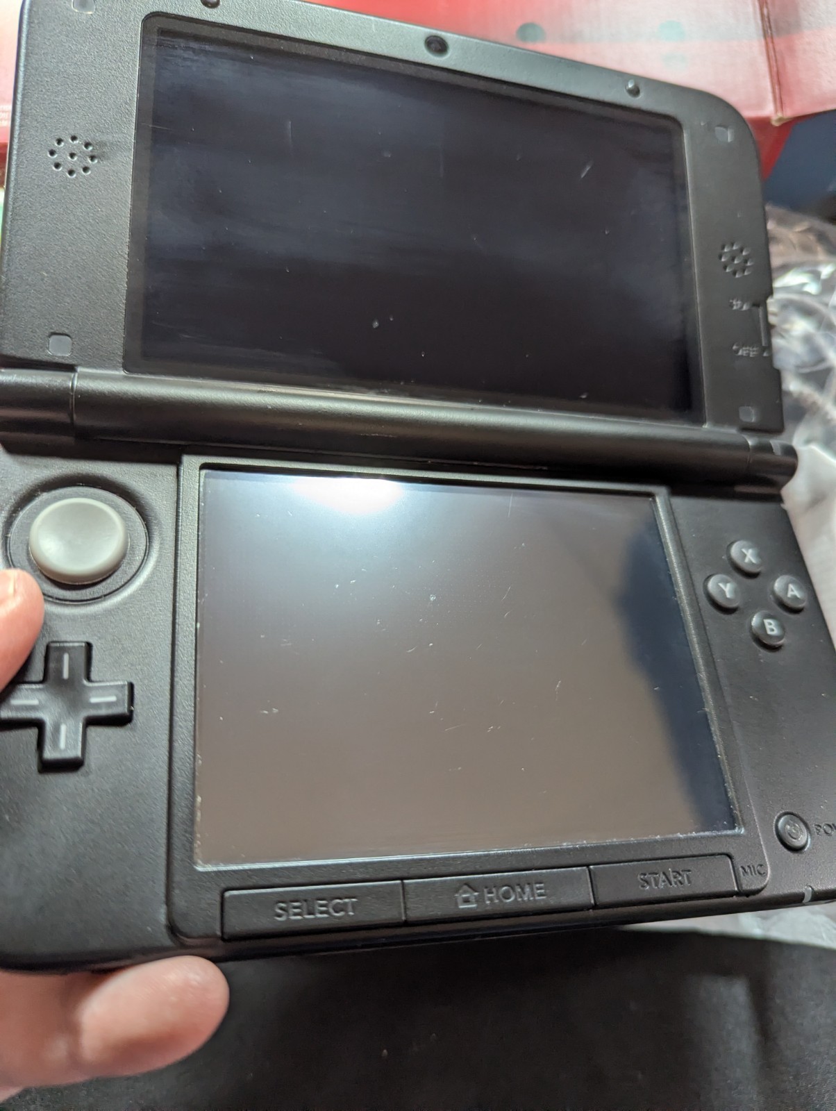 Nintendo 3DS XL Red Black Handheld Console CIB Matching Serials US