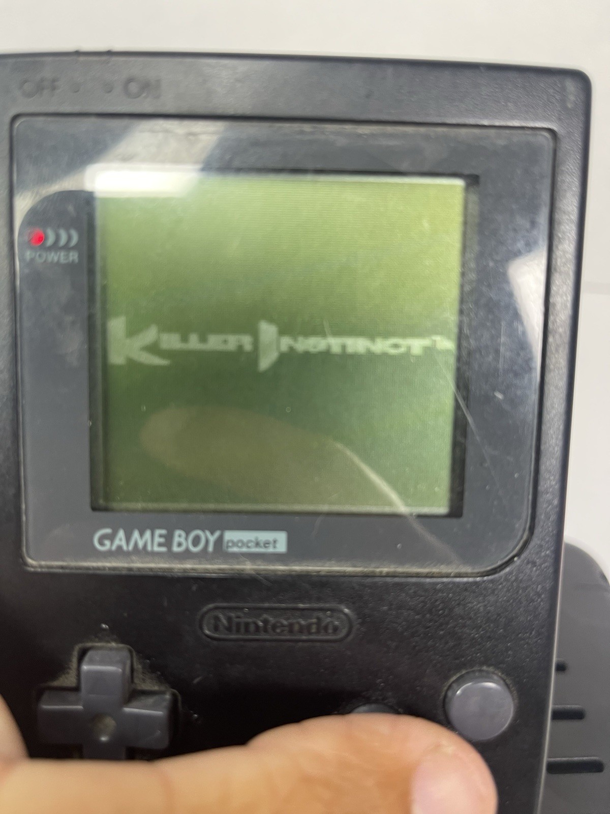 Nintendo Game Boy Pocket Handheld Game Console MGB-001 Black W/ Game