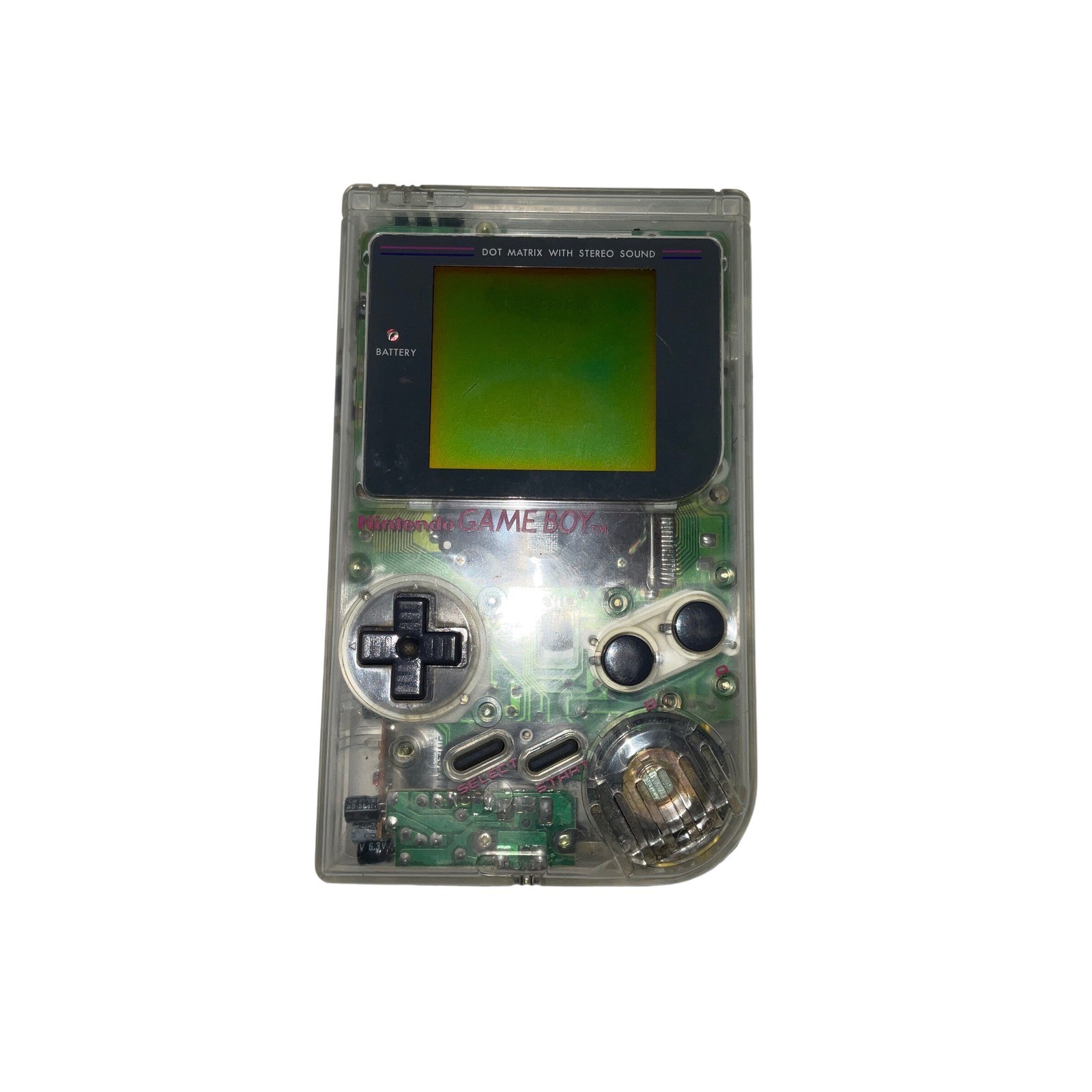 Nintendo Handheld Game Boy DMG-01 Clear Transparent Plastic Tested!