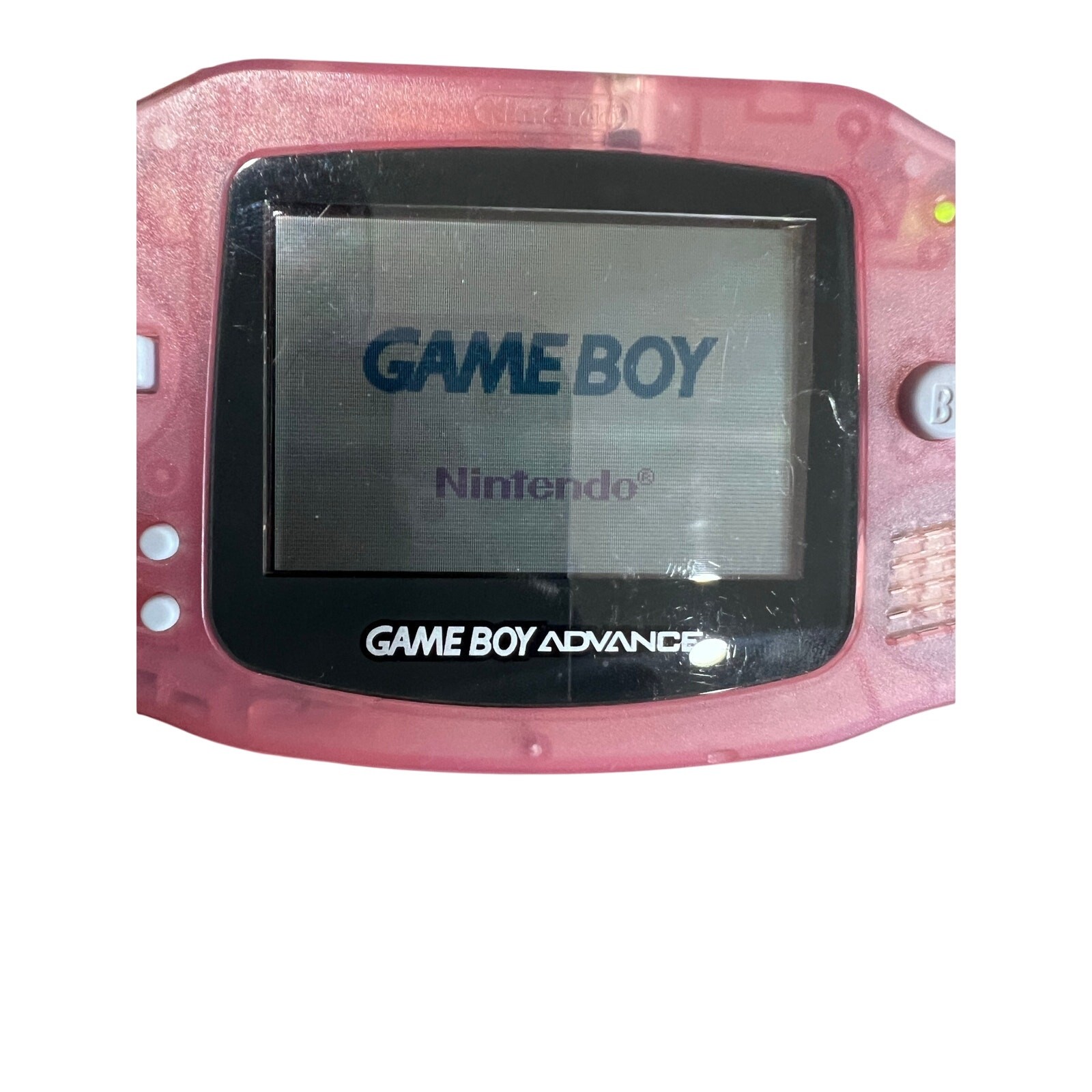 Nintendo Game Boy Advance GBA AGB-001 Clear Pink Console Tested Works