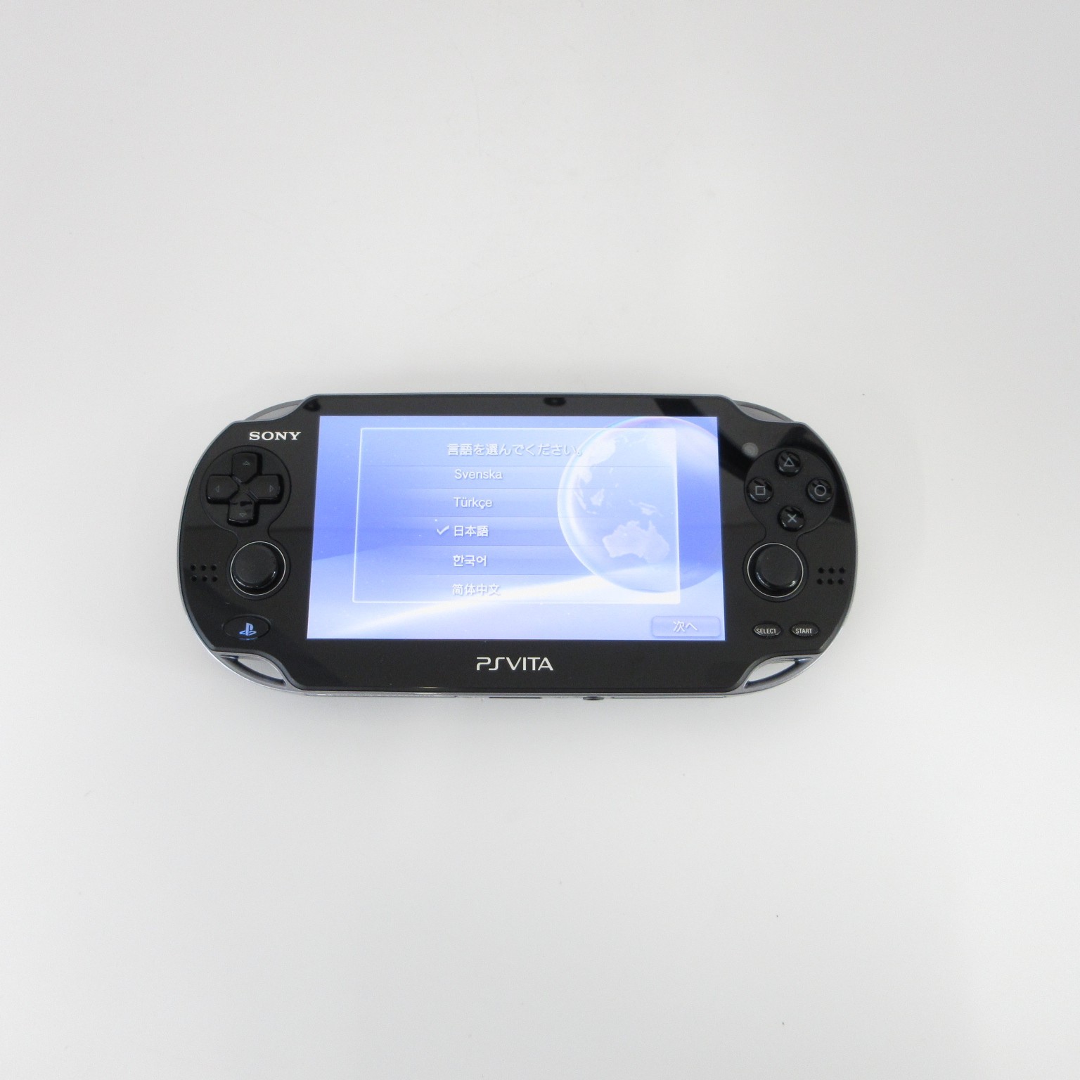 【Excellent】Sony PS Vita PCH-1100 Crystal Black 3G/Wi-Fi Model Console only #RET0