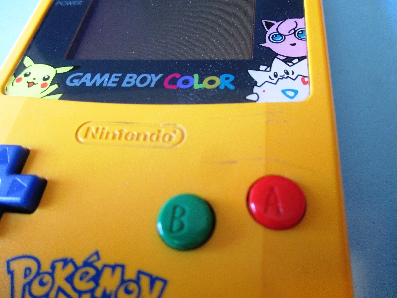 Game Boy Color Handheld Pokemon Pikachu Yellow System No Sound FREE Ship!