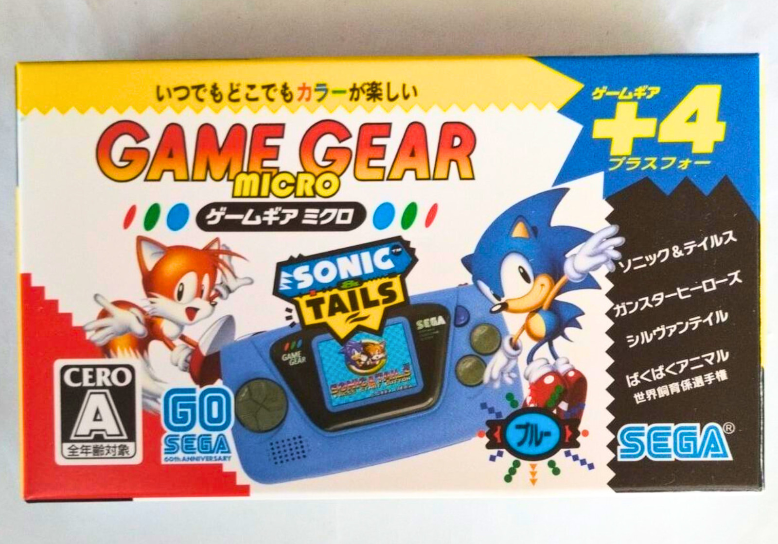 SEGA Game Gear Micro Blue 30th Anniversary 4 Collection Games Preloaded Japan
