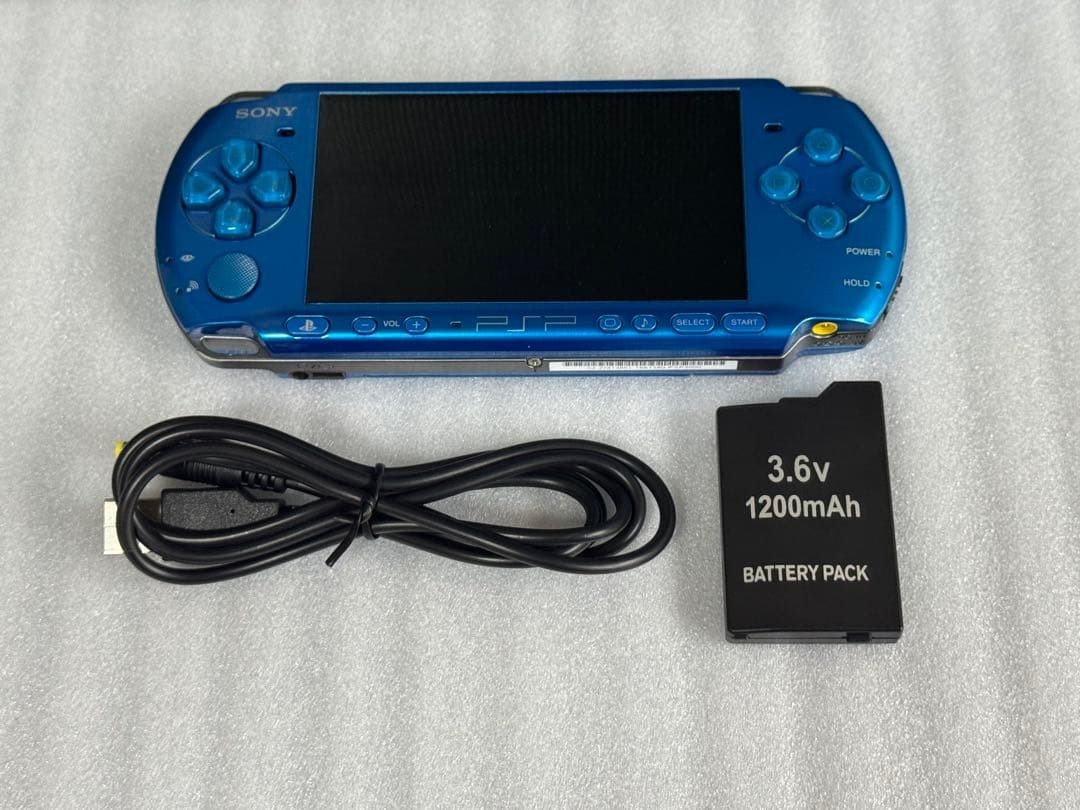 Excellent Sony PSP-3000 Vibrant Blue Console w/charger
