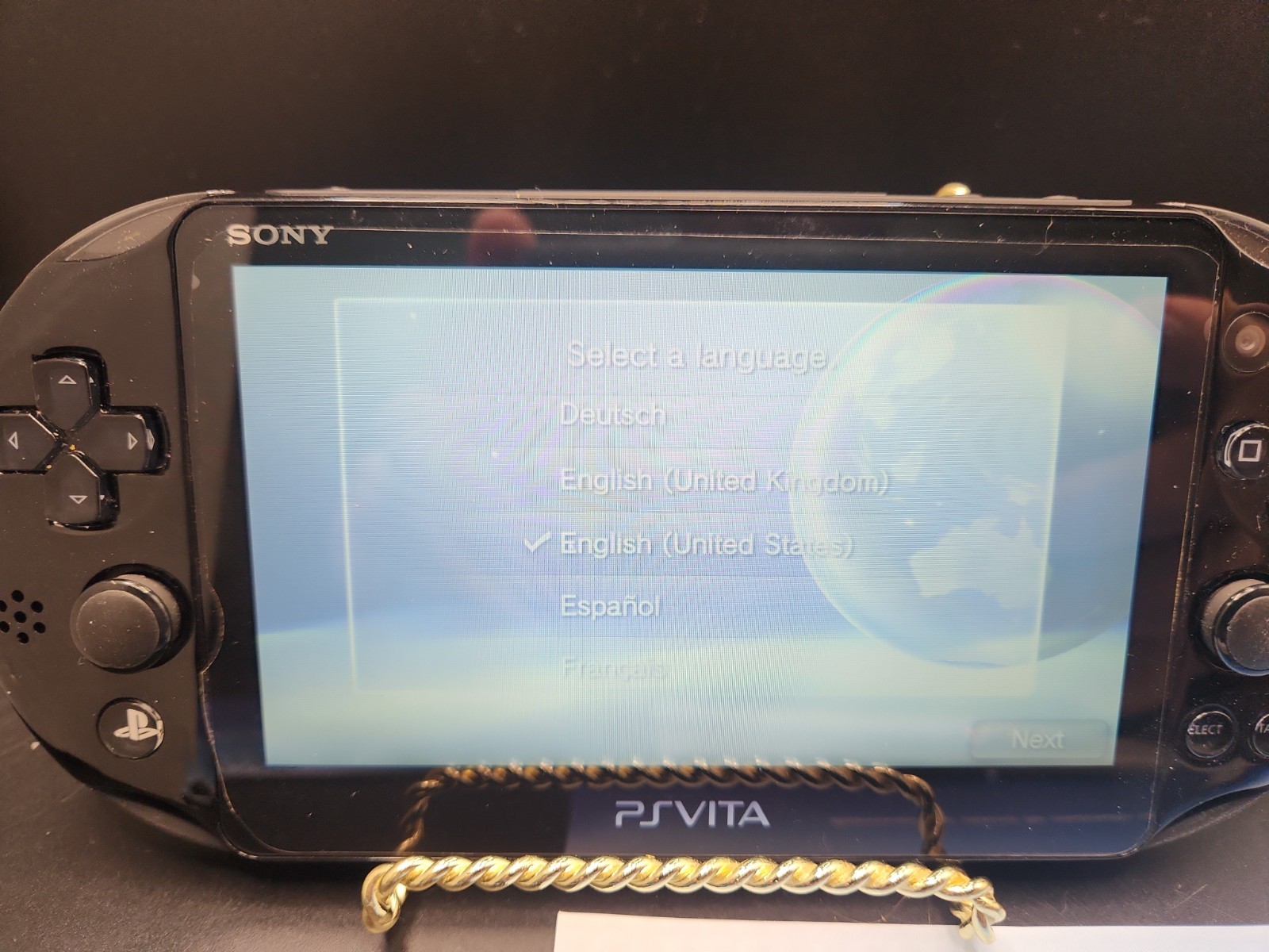 Sony PlayStation Vita PCH-2001 Black Gaming Handheld With 16B Memory Card Box