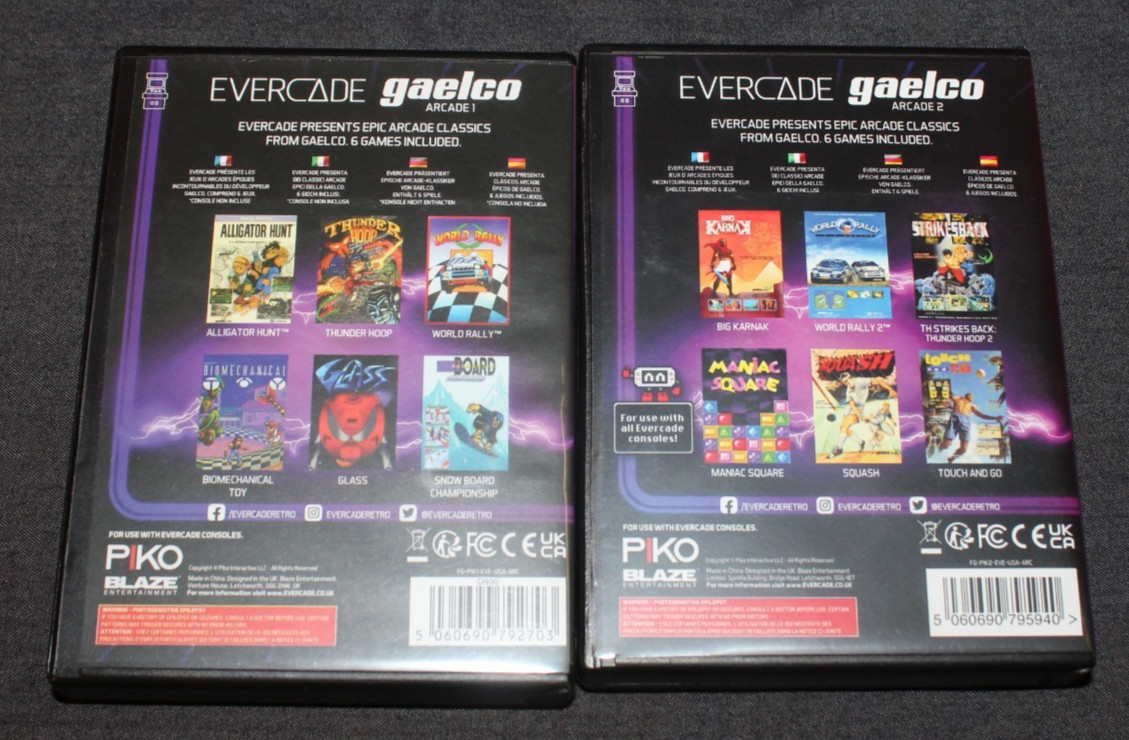 Evercade Console, 9 Games, Intellivision, Indie Heroes, Gaelco Acrade AO4079461