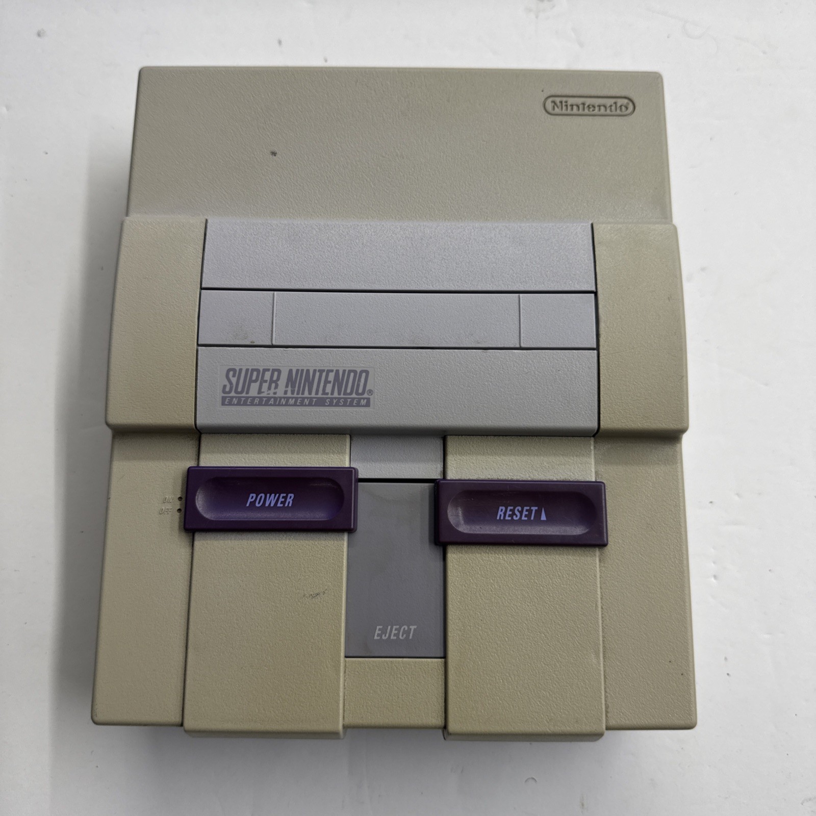 SNES – Super Nintendo Home Console – Gray W/ Cables Game Controller Tested #2930