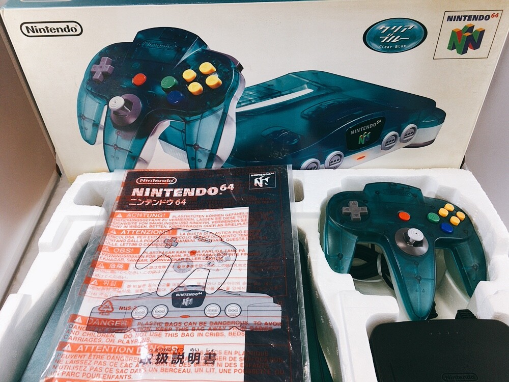 Nintendo 64 Home Console – Clear Blue, Boxed, Working Tested