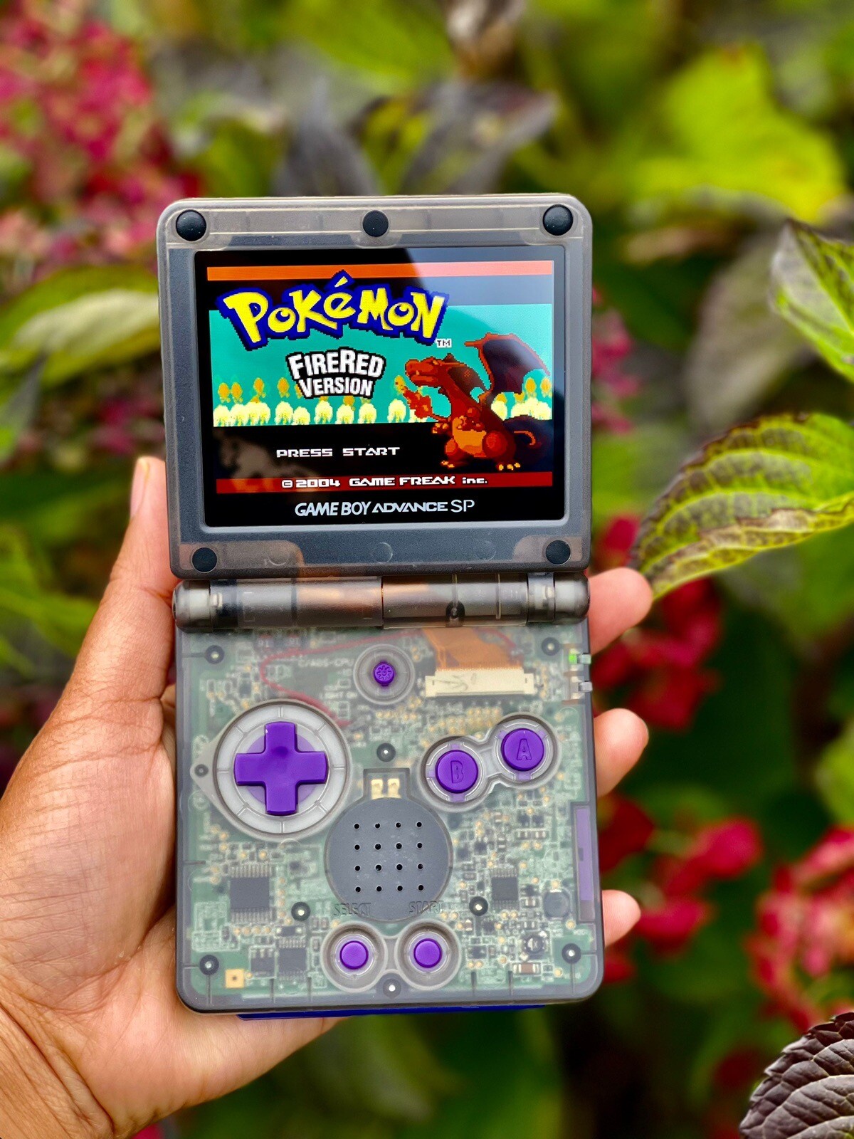 Translucent Black GBA SP Retro :IPS V2 Backlit, USB-C Mod, 10-Level Brightness