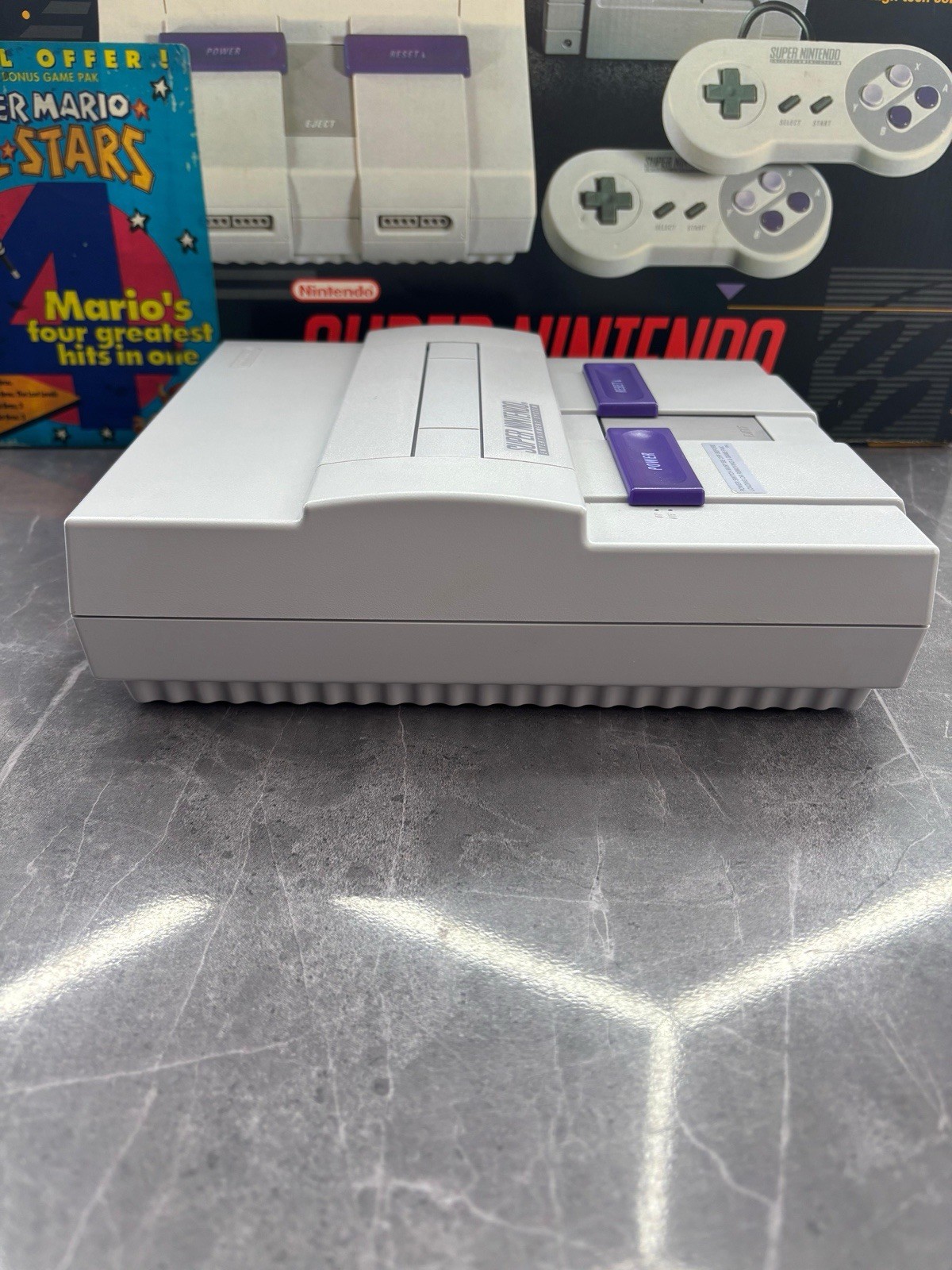 Super NES Super Set Super Nintendo In Box Matching Serial # PRISTINE CONDITION