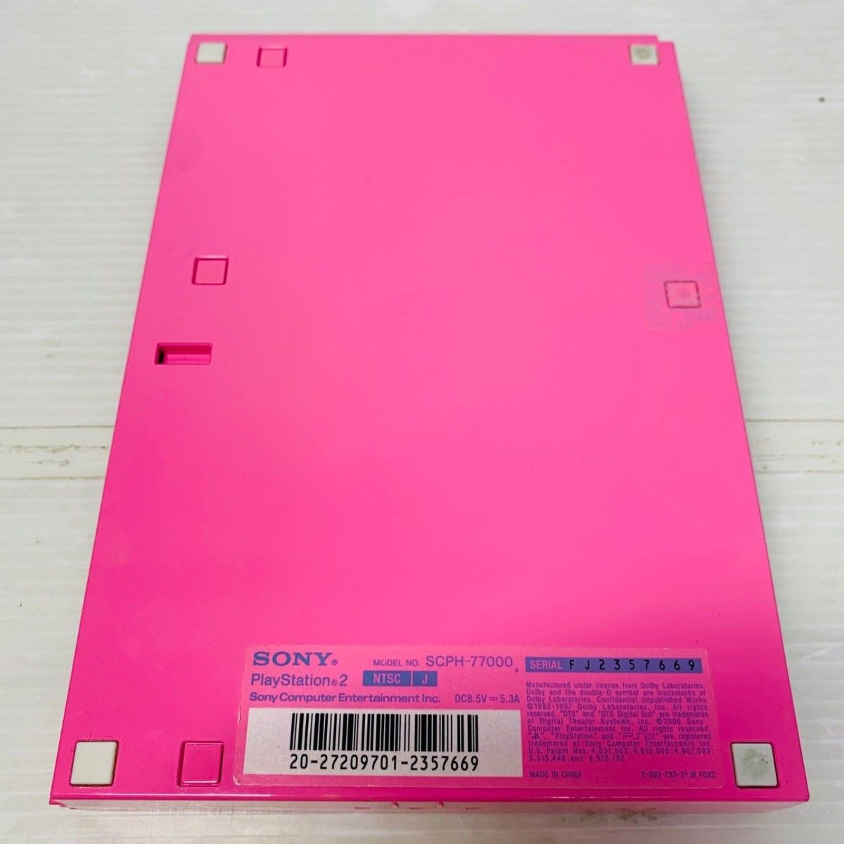 PlayStation 2 PS2 Slim SCPH-77000 Pink Console Controller Tested Working Used