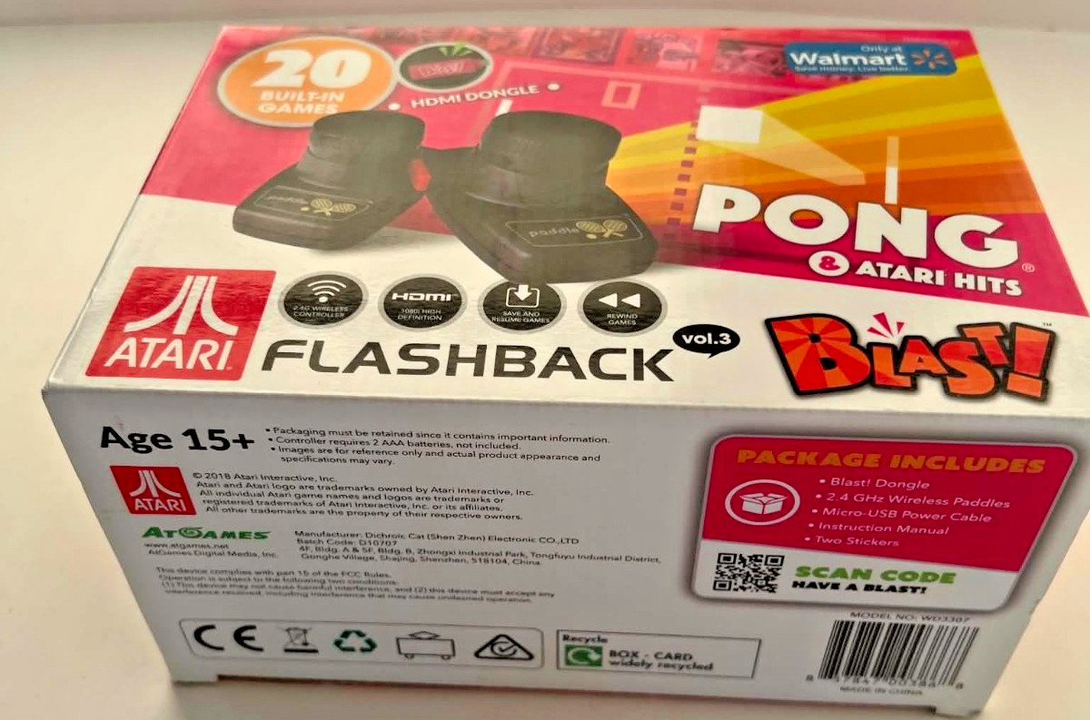 Atari Flashback Blast Vol.3 Pong & Atari Hits Plug & Play Videogame