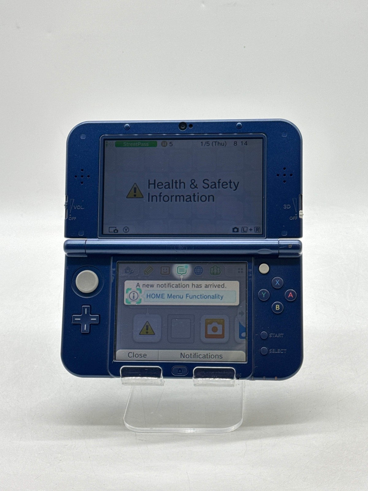 New Nintendo 3DS XL LL RED-001 Blue Handheld Console