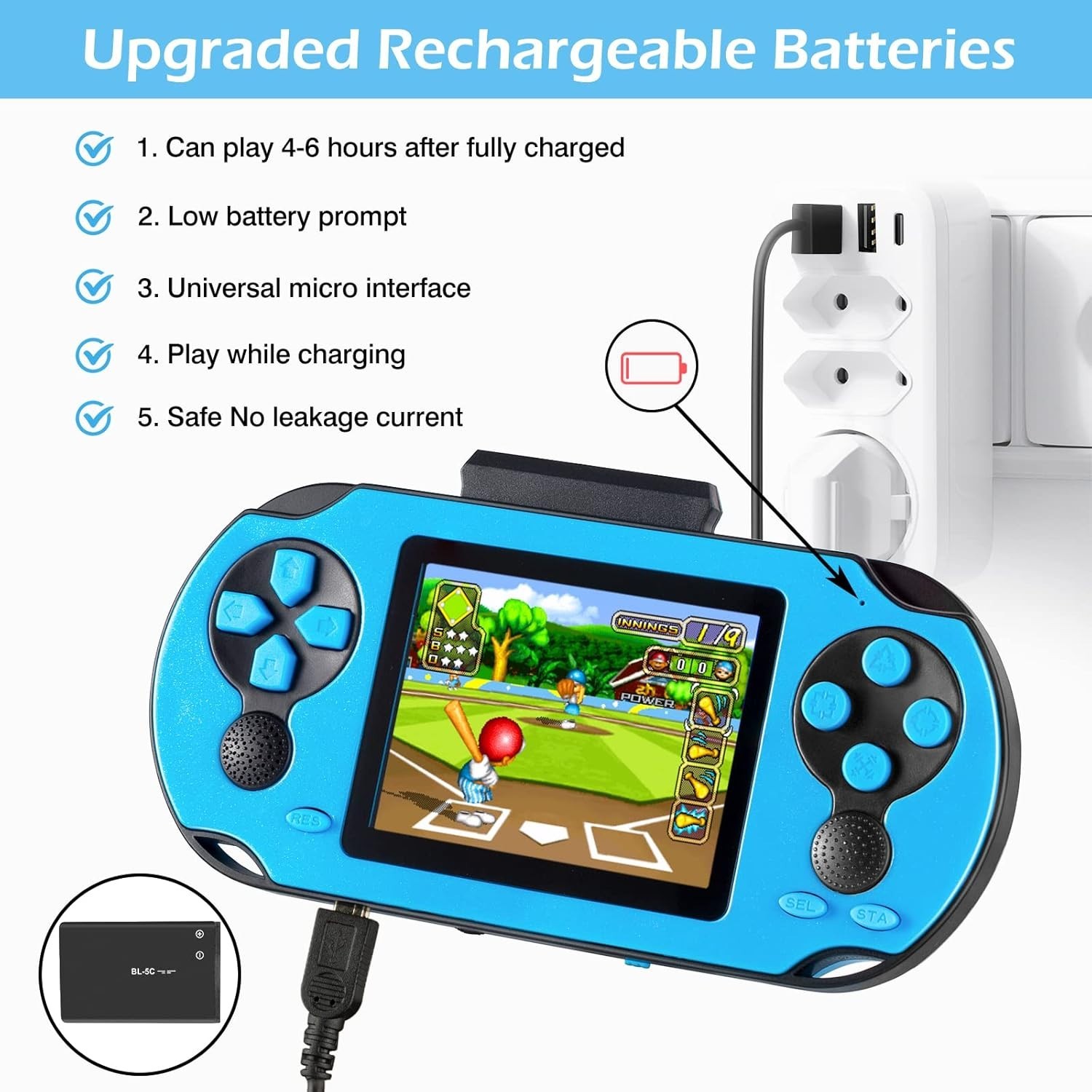 3.0” HD Handheld Game Console – 230 Built-In 16 Bit Retro Games for All Ages