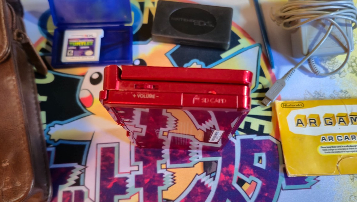 Nintendo 3DS Handheld System + Zelda Carry Case – Flame Red Tested Working