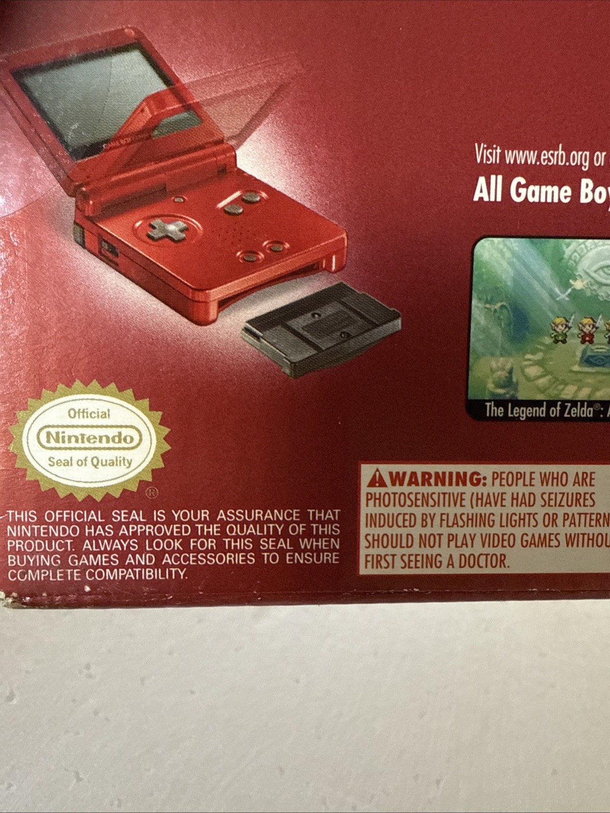 Nintendo Game Boy Advance SP GBA Flame Red Console Sealed Box Rare New Sealed