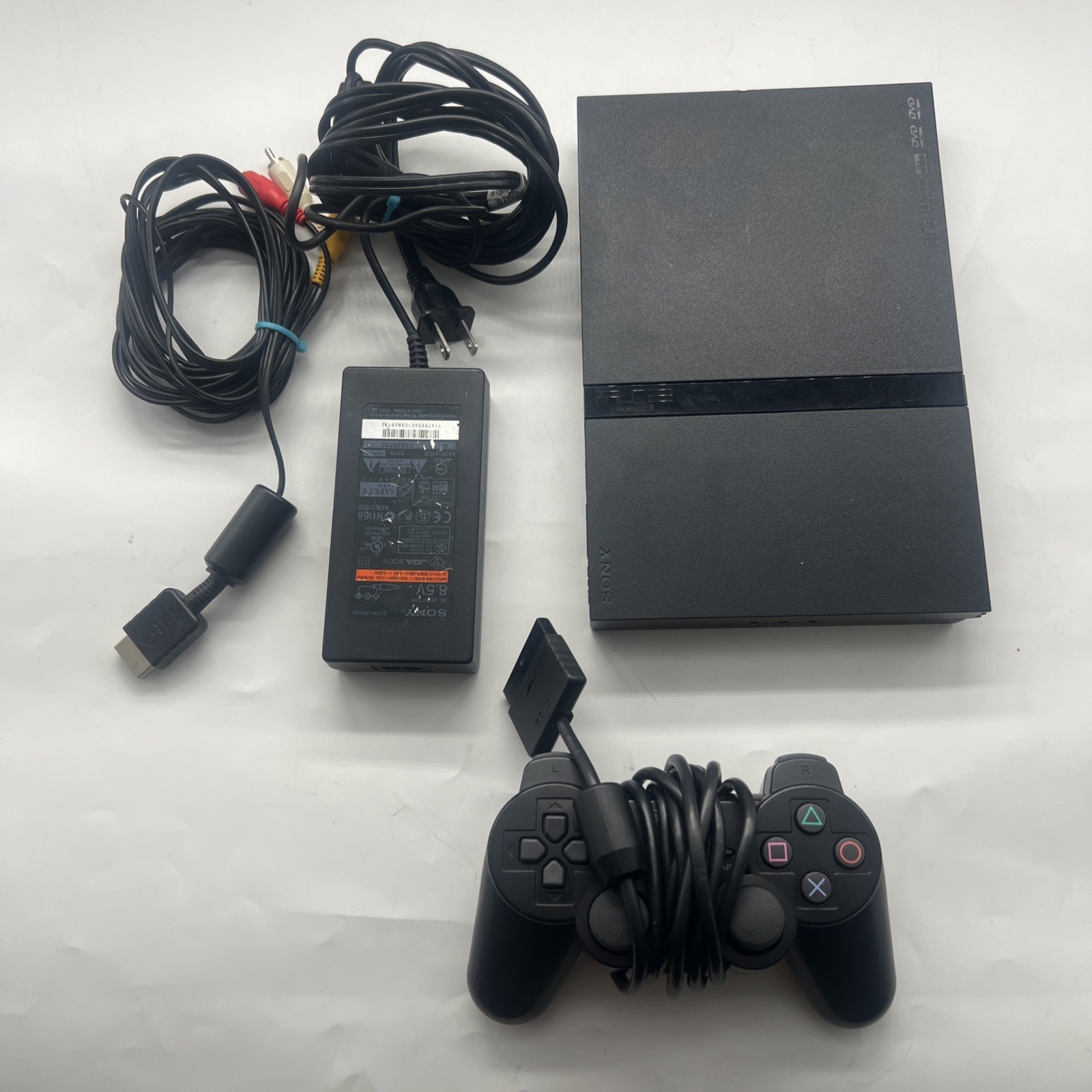 Sony PlayStation 2 PS2 Slim SCPH-70012 Console System OEM Bundle – Tested