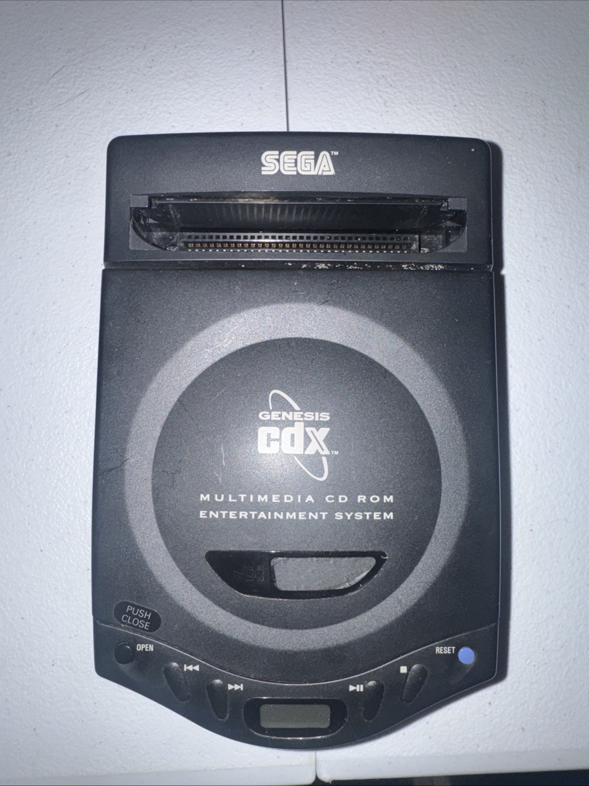 Sega Genesis CDX Black Console Mk-4121 Device, Power Cable And AV.
