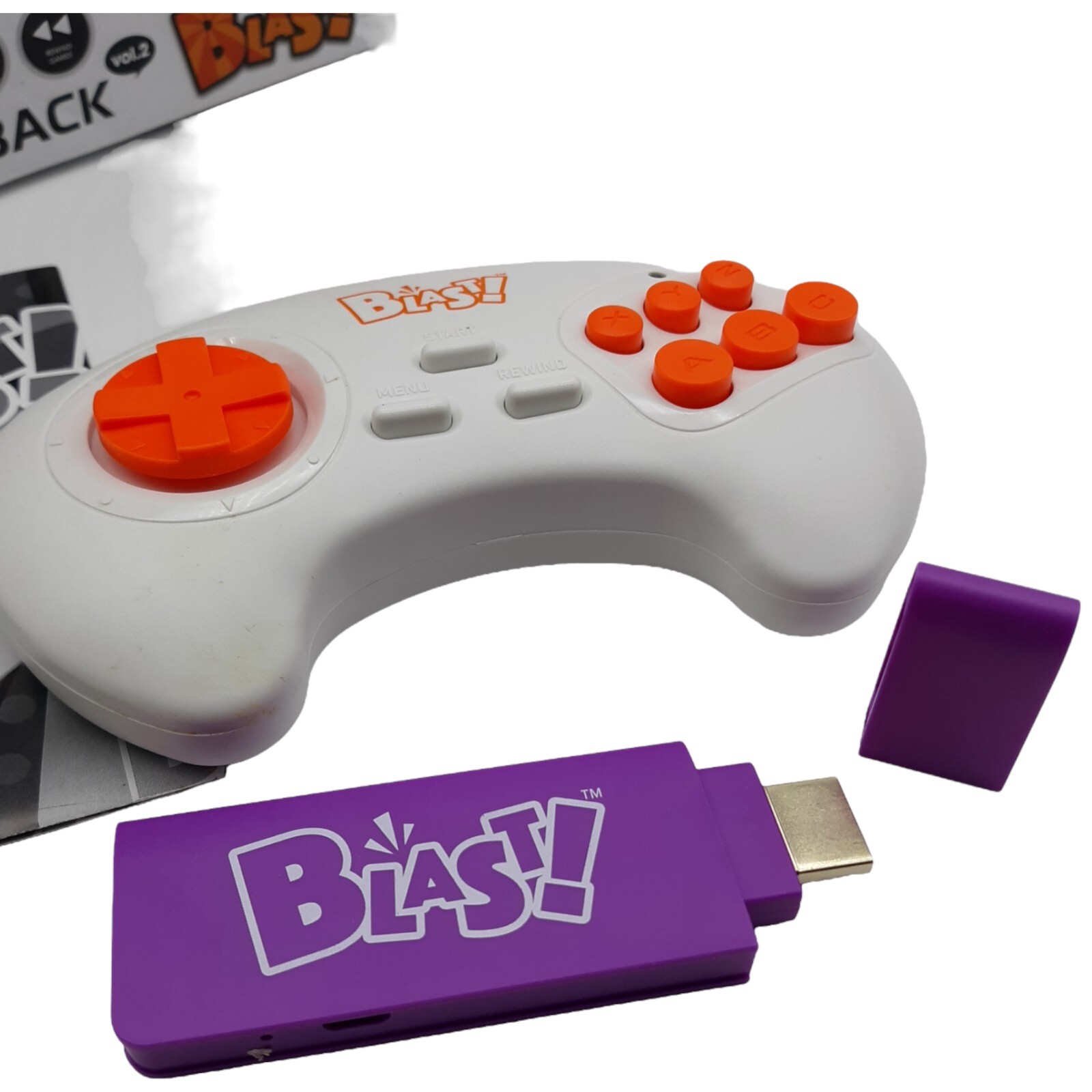 Atari Flashback Vol 2 Blast 20 Built-In Games HDMI Dongle NO Micro-USB Cable