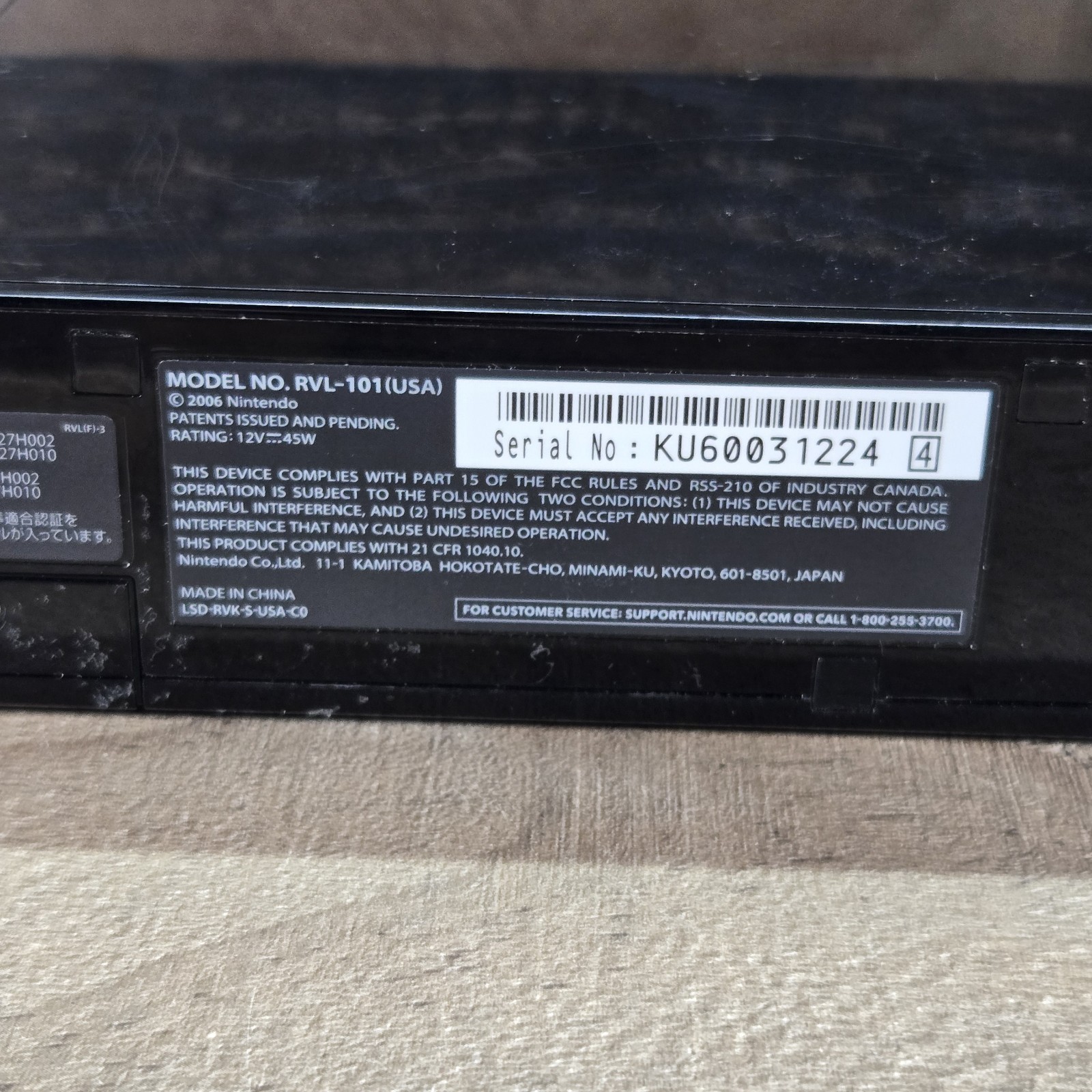 Nintendo Wii RVL-101 Black Bundle Controller, Cables, Fishing, Star Wars, Strike