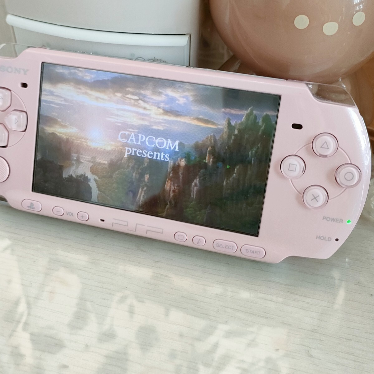 Near Mint Sony PSP-3000 PlayStation Portable Blossom pink memory card