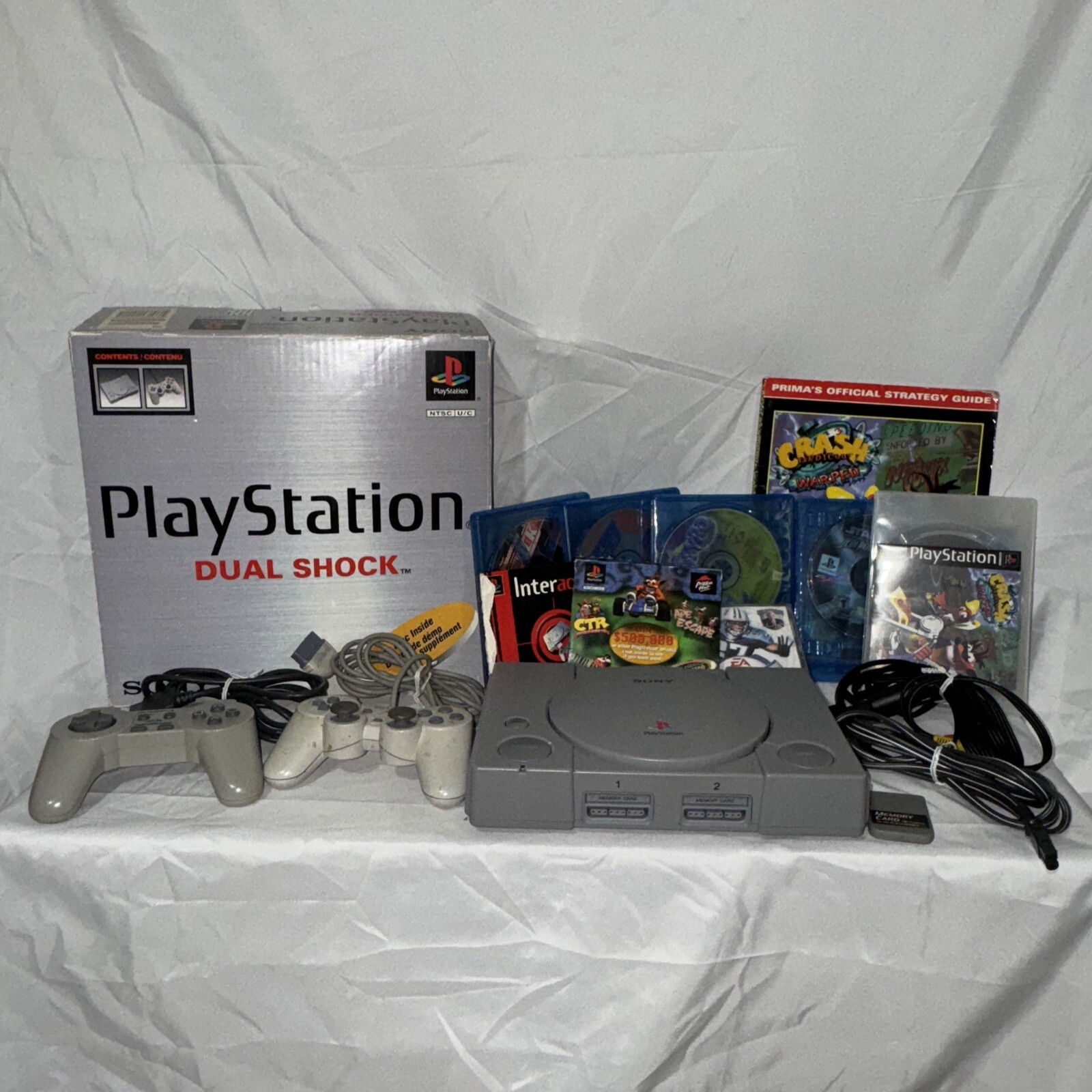 Authentic Original Sony PlayStation PS Console Complete With Many Extras -Tested