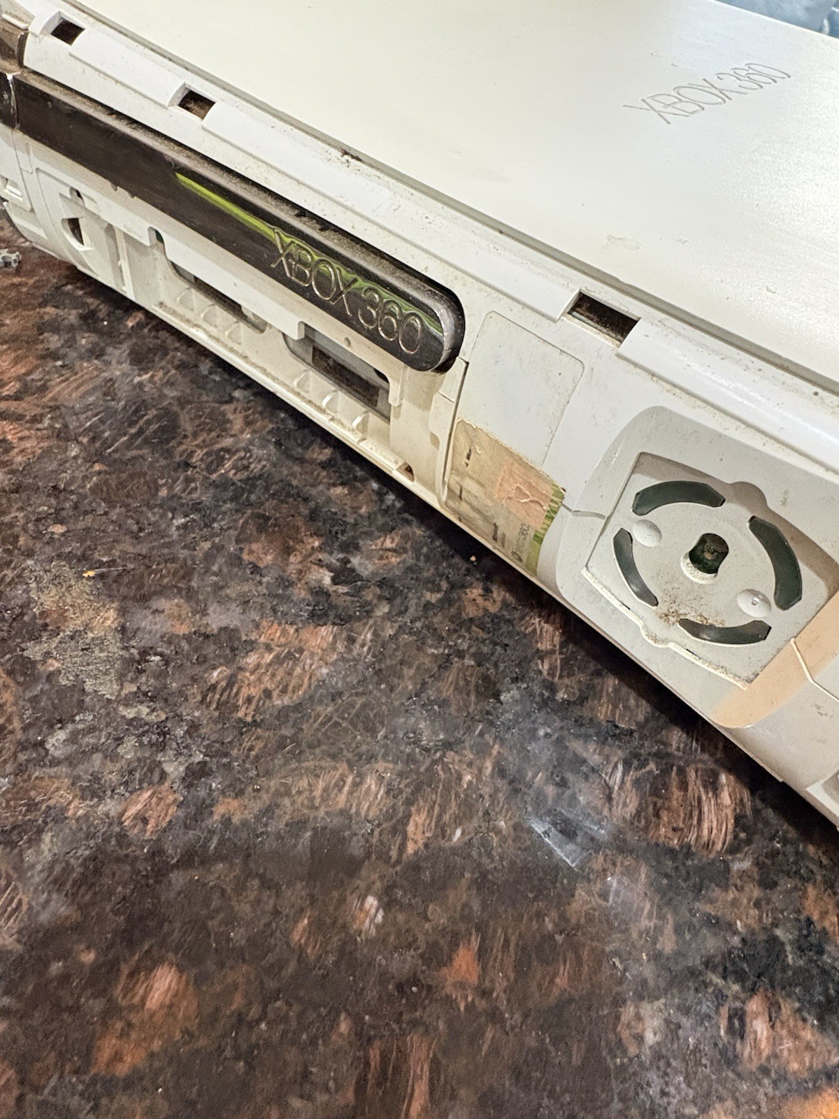 Microsoft Xbox 360 White 12.1A with Power Cable and 4 Games Jasper Model Tested
