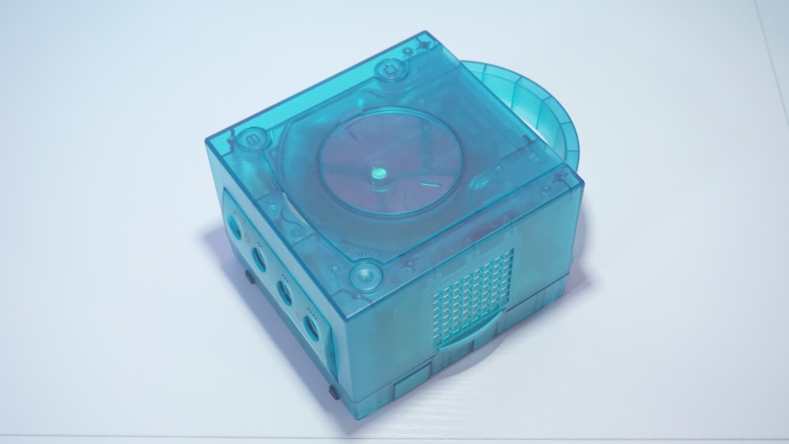 Clear Blue Nintendo GameCube Console DOL-001 (USA) with LEDs & Controller