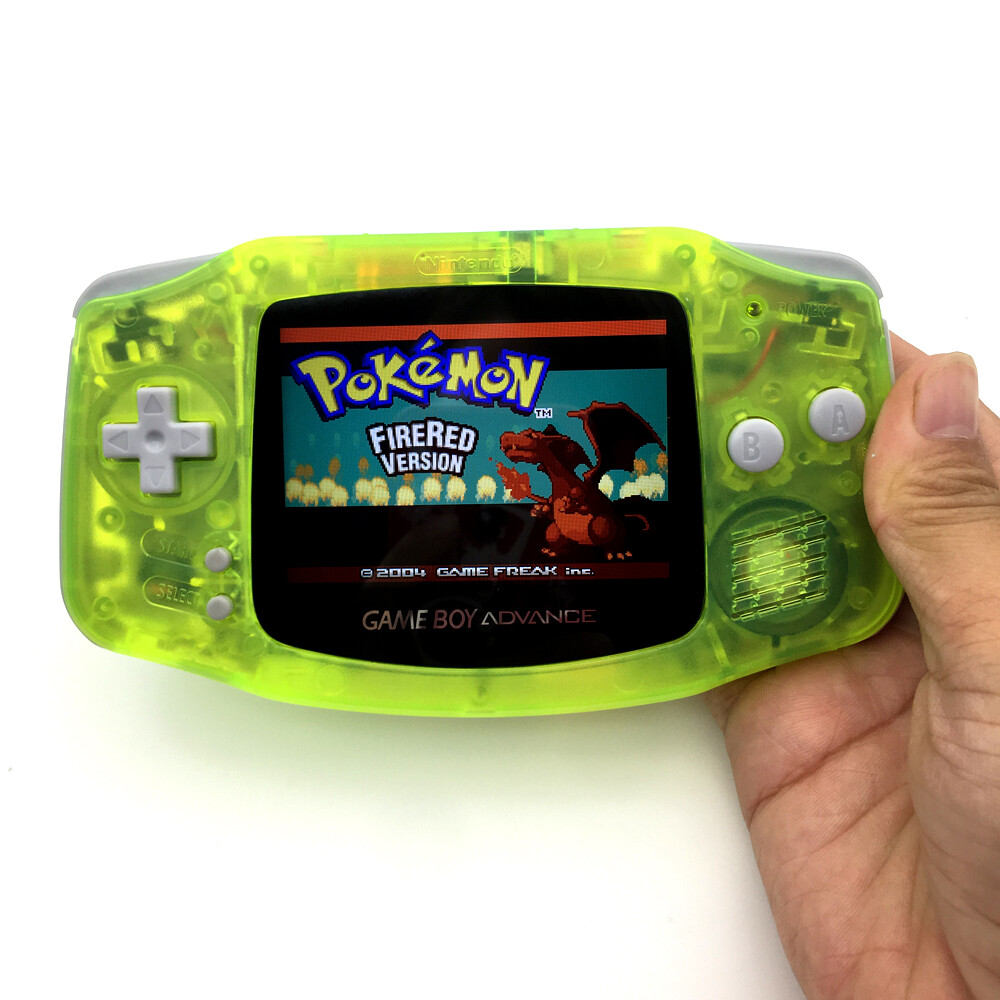 Clear Yellow 10 Levels Brightness Backlit V2 IPS LCD GameBoy Advance GBA Console
