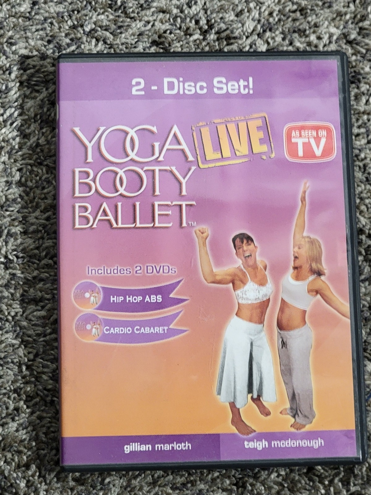 Beachbody Yoga Booty Ballet Live 2-Disc DVD Set Hip Hop Abs Cardio Cabaret Fitne