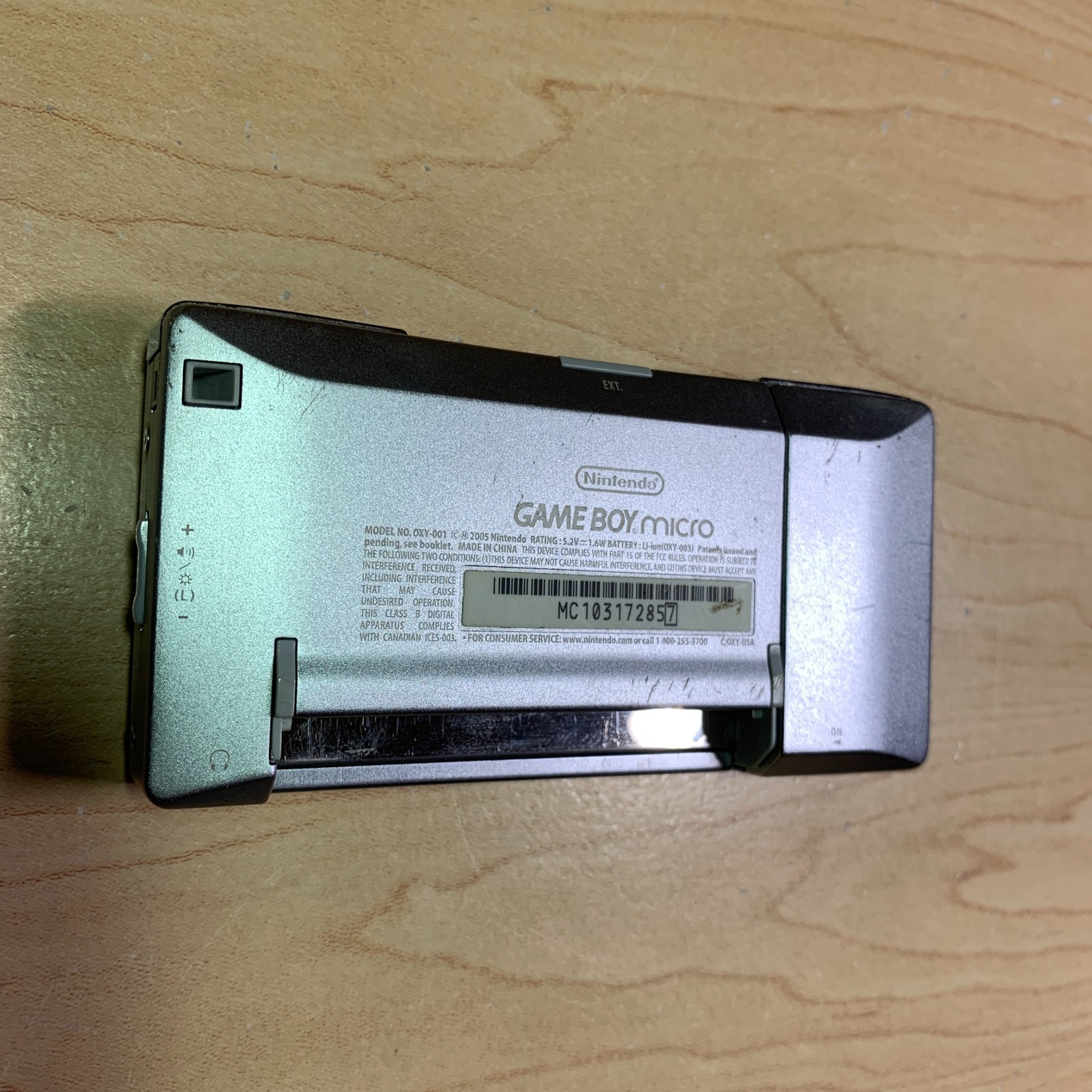 Nintendo Game Boy Micro Silver Console New Battery Faceplate Charger Case Tested