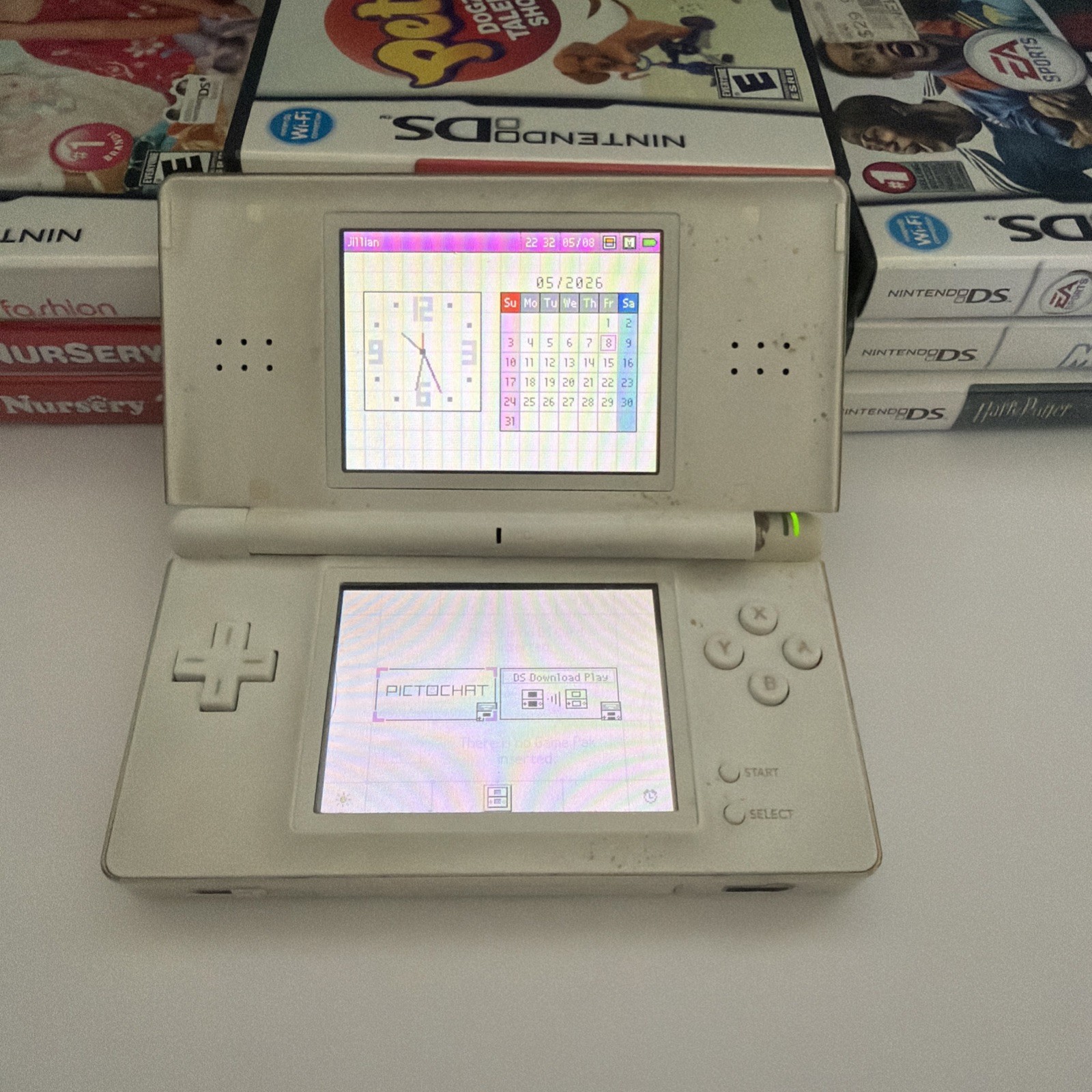 Nintendo DS Lite Original Handheld System Games Console White W/Games READ