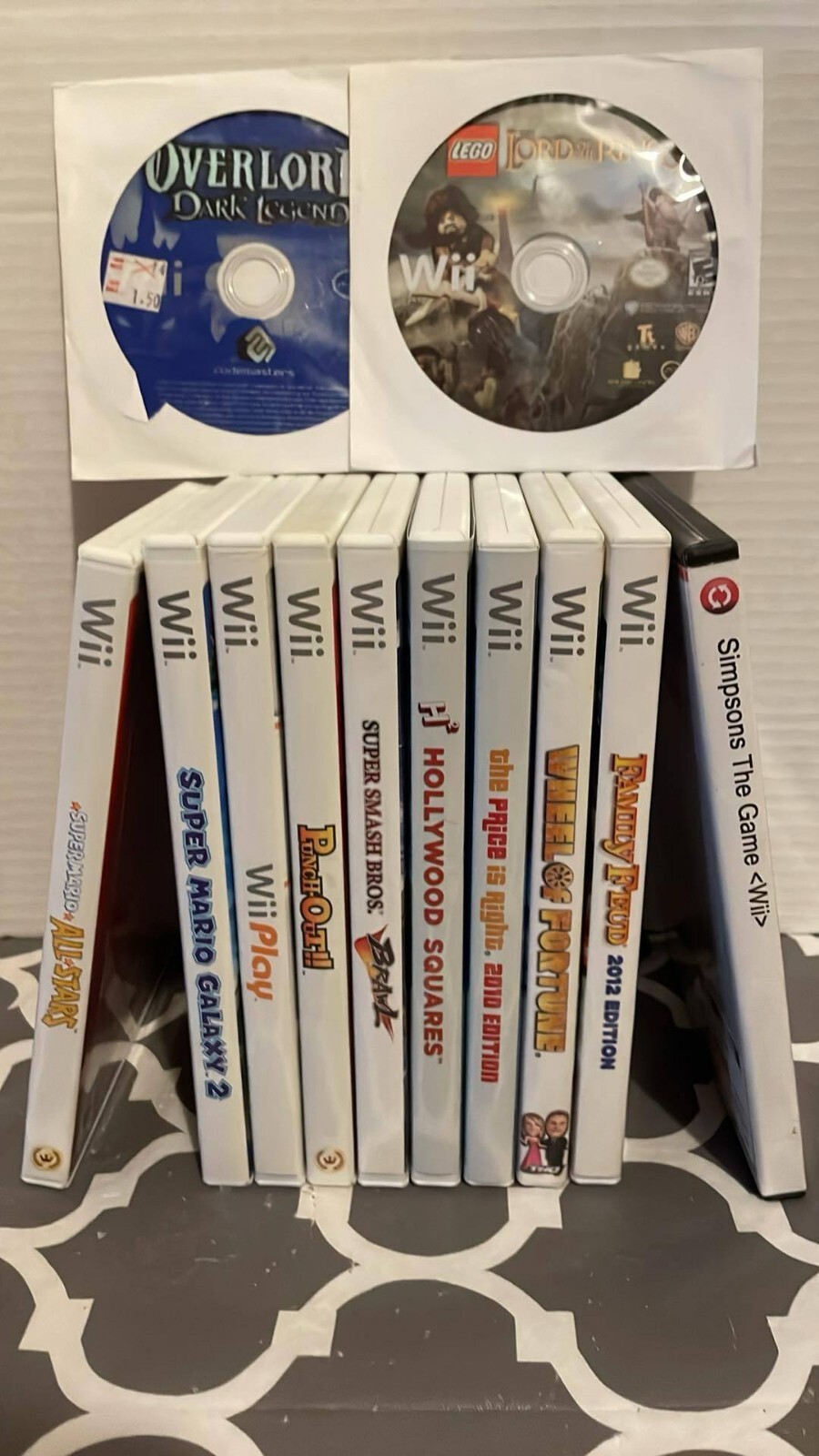 Nintendo Wii Console Bundle w/ 2 Remotes, Nunchuk, Sensor Bar + Wii Sports, etc.