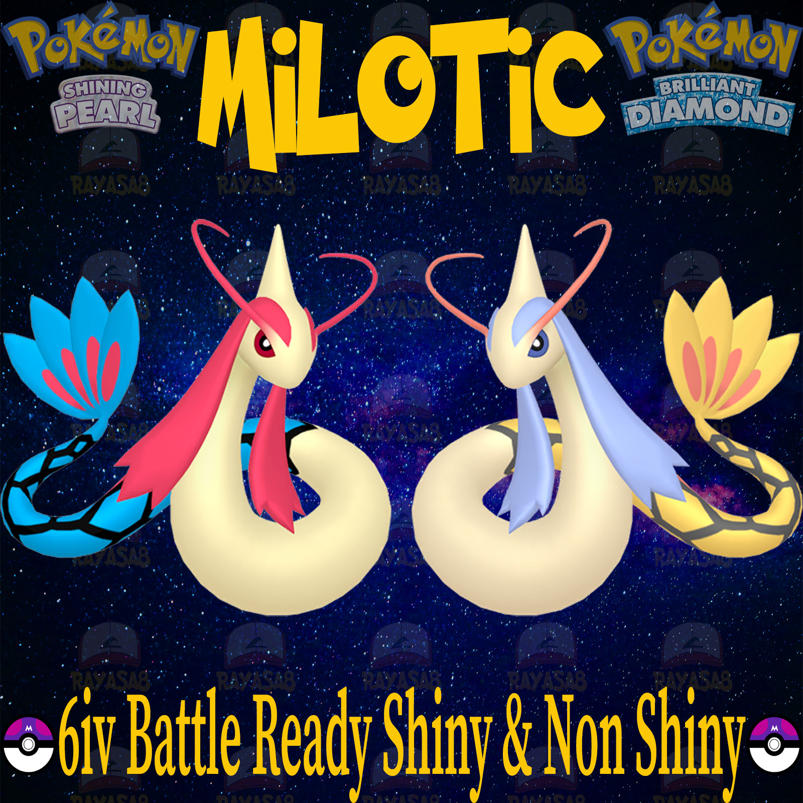 Shiny Milotic Non Shiny 6iv Pokemon Brilliant Diamond and Shining Pearl